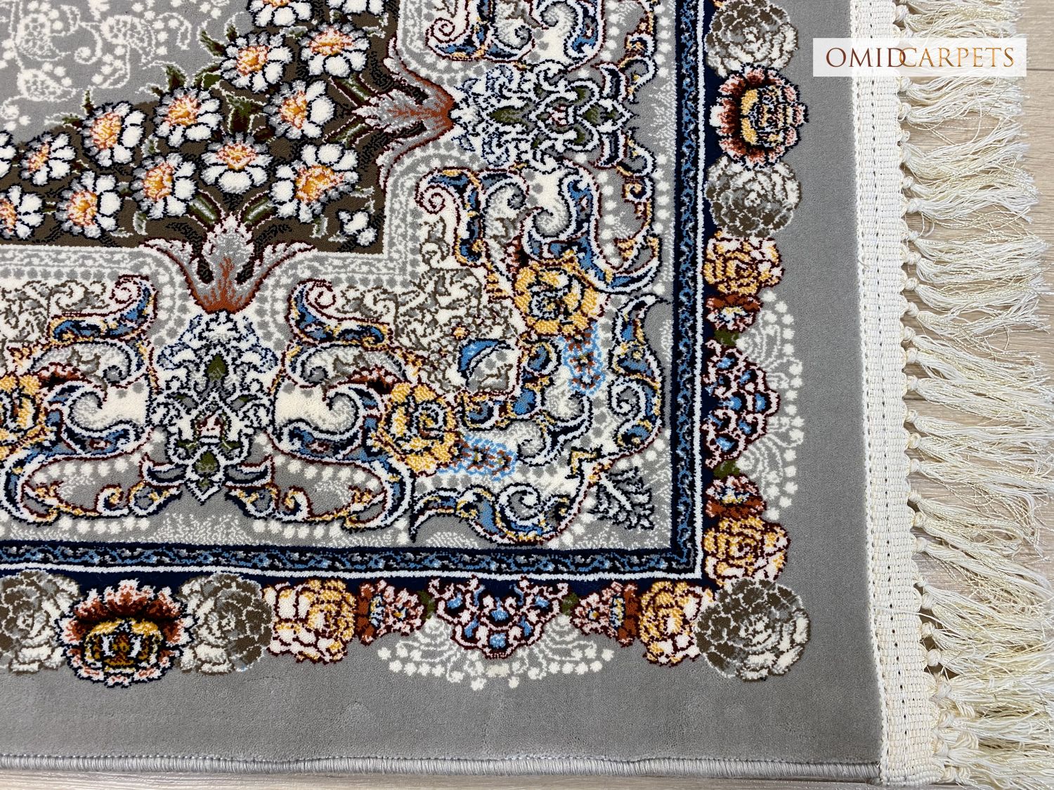 قالین 700 شانه * Grijs Tapijt Laagpolig Klassiek Vloerkleed - Omid Premium Classic - 1,5 Miljoen punten/m²