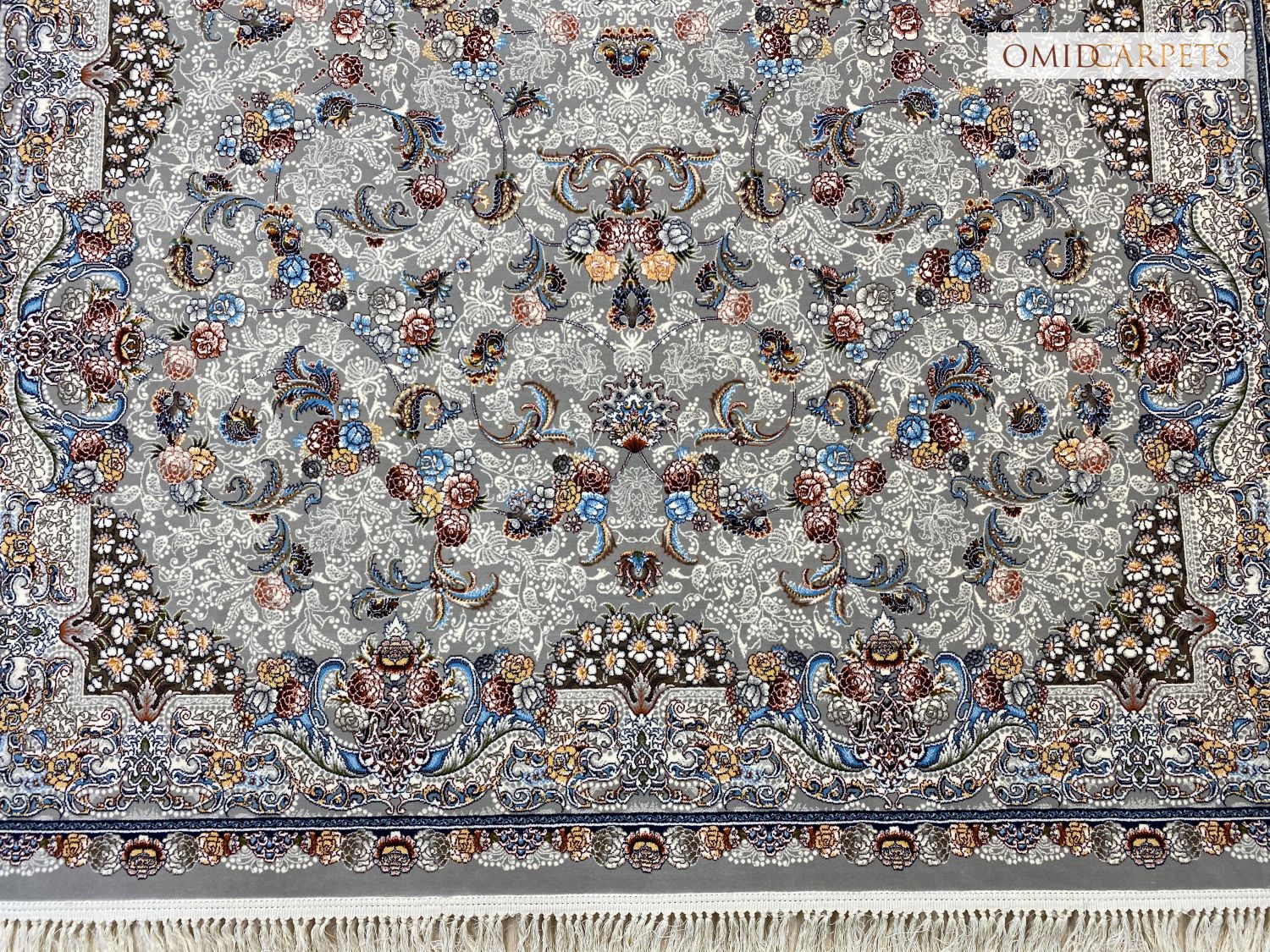 قالین 700 شانه * Grijs Tapijt Laagpolig Klassiek Vloerkleed - Omid Premium Classic - 1,5 Miljoen punten/m²