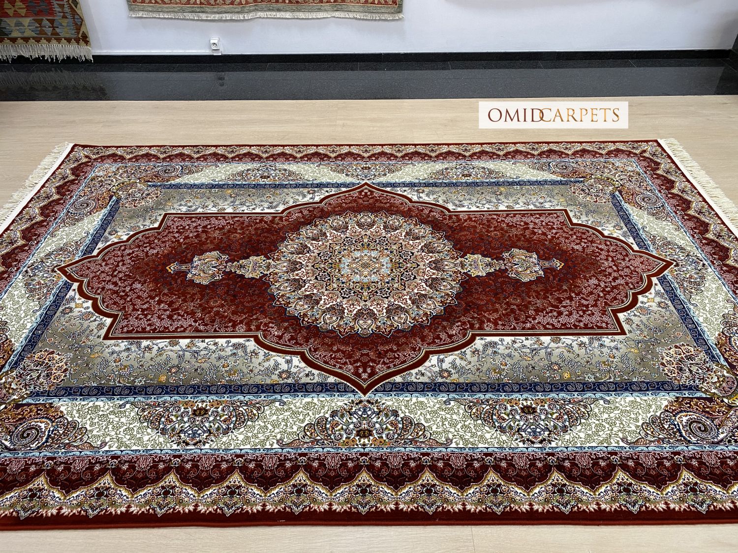 قالین 700 شانه * Rood Tapijt Laagpolig Klassiek Vloerkleed - Omid Premium Classic - 1,5 Miljoen punten/m²