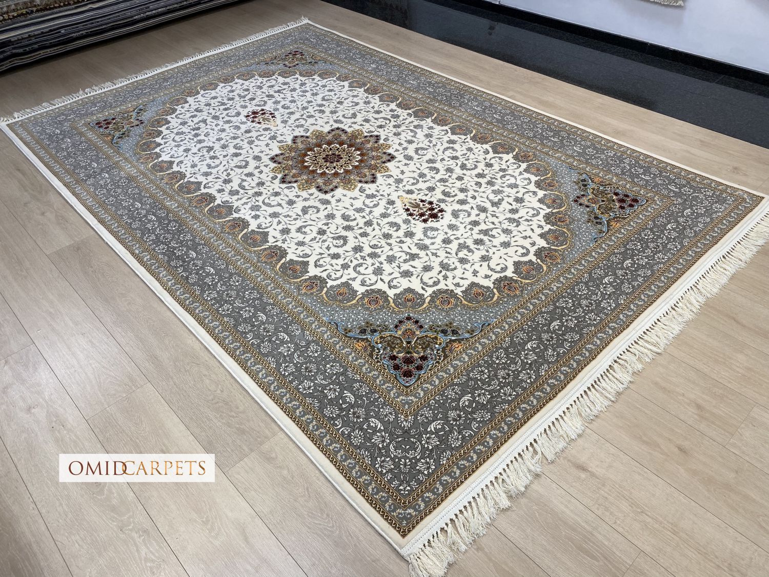 قالین 700 شانه * Crème Tapijt Laagpolig Klassiek Vloerkleed - Omid Premium Classic - 1,5 Miljoen punten/m²