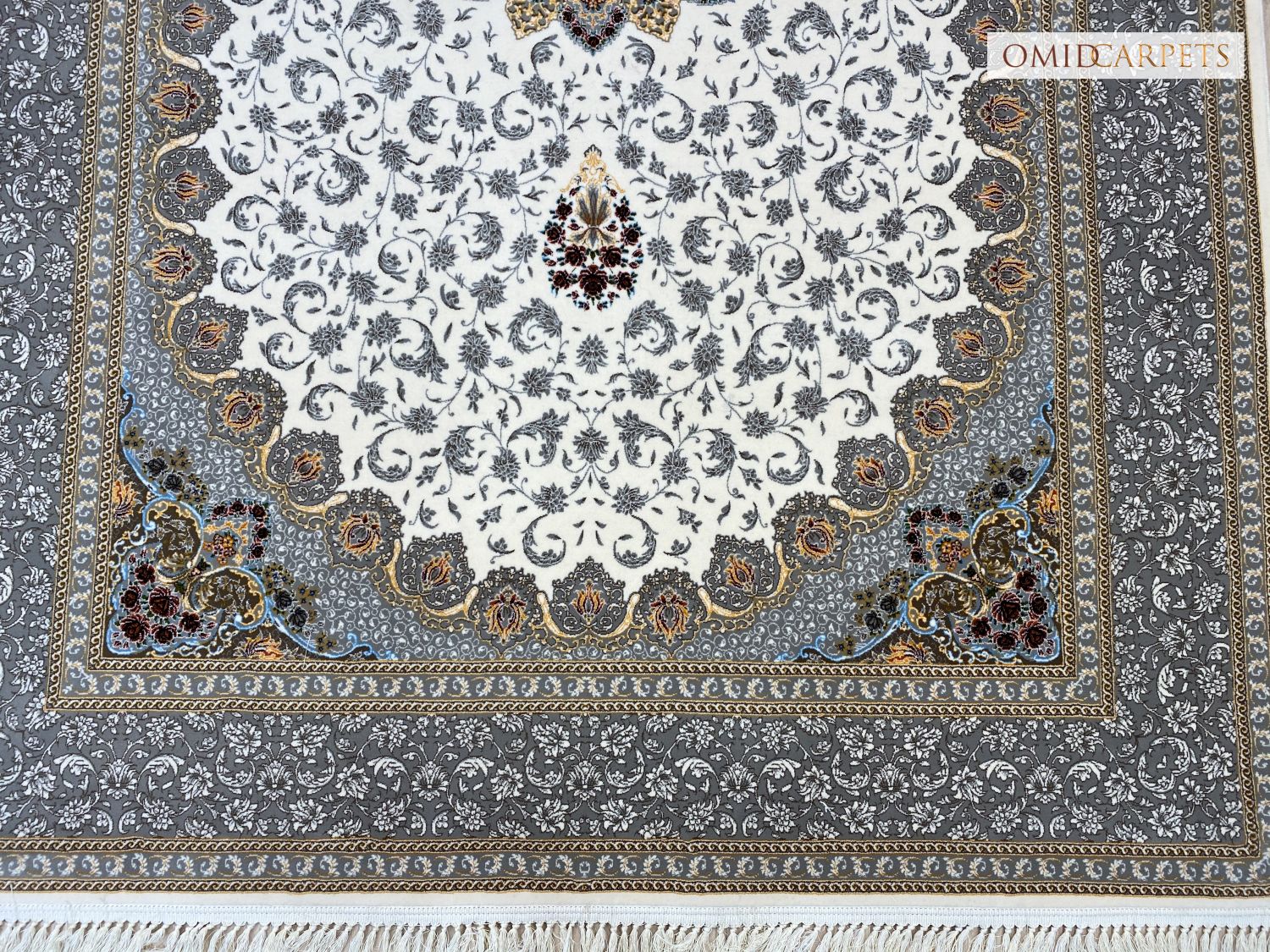 قالین 700 شانه * Crème Tapijt Laagpolig Klassiek Vloerkleed - Omid Premium Classic - 1,5 Miljoen punten/m²