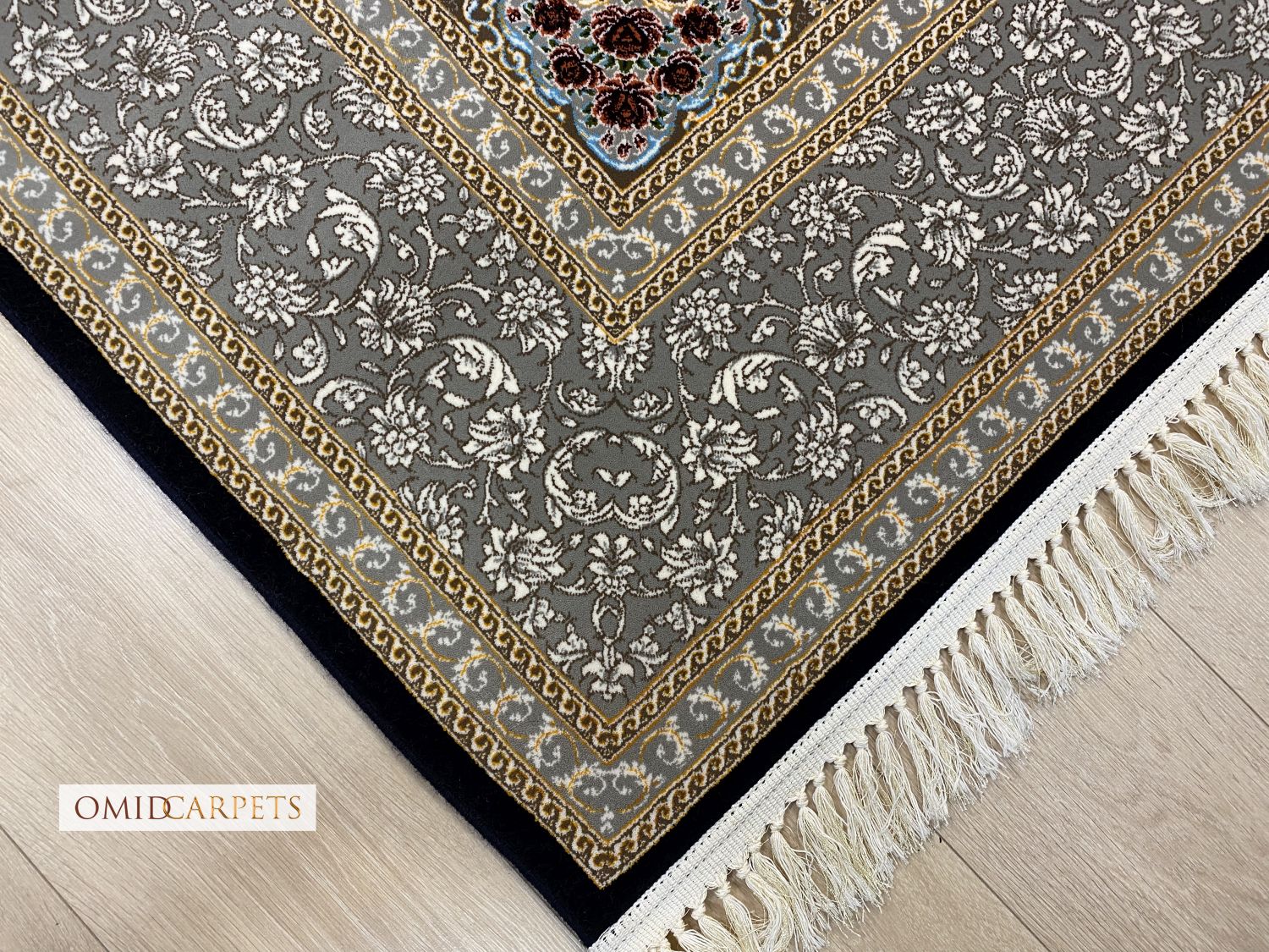 قالین 700 شانه * Zwart Tapijt Laagpolig Klassiek Vloerkleed - Omid Premium Classic - 1,5 Miljoen punten/m²