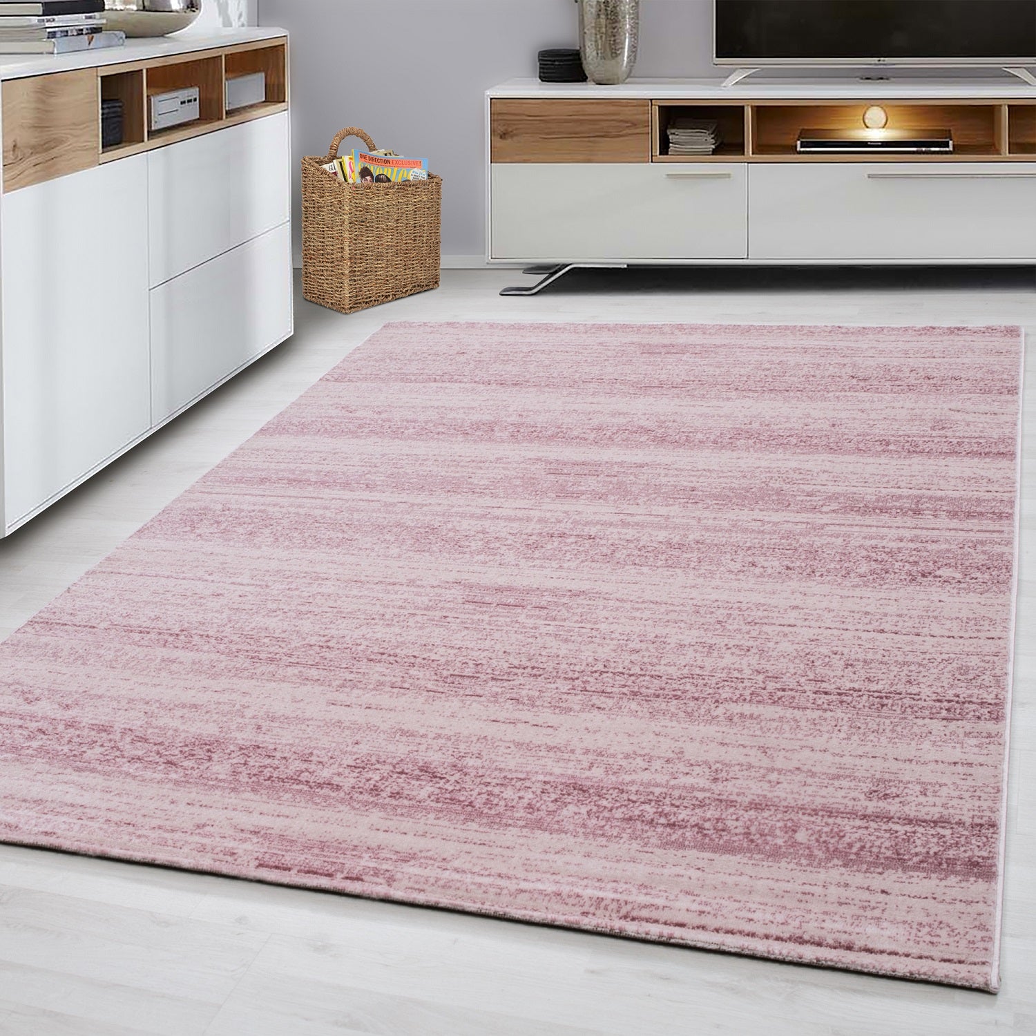 Roos Tapijt Laagpolig Vloerkleed Omid Creative - Omid Carpets