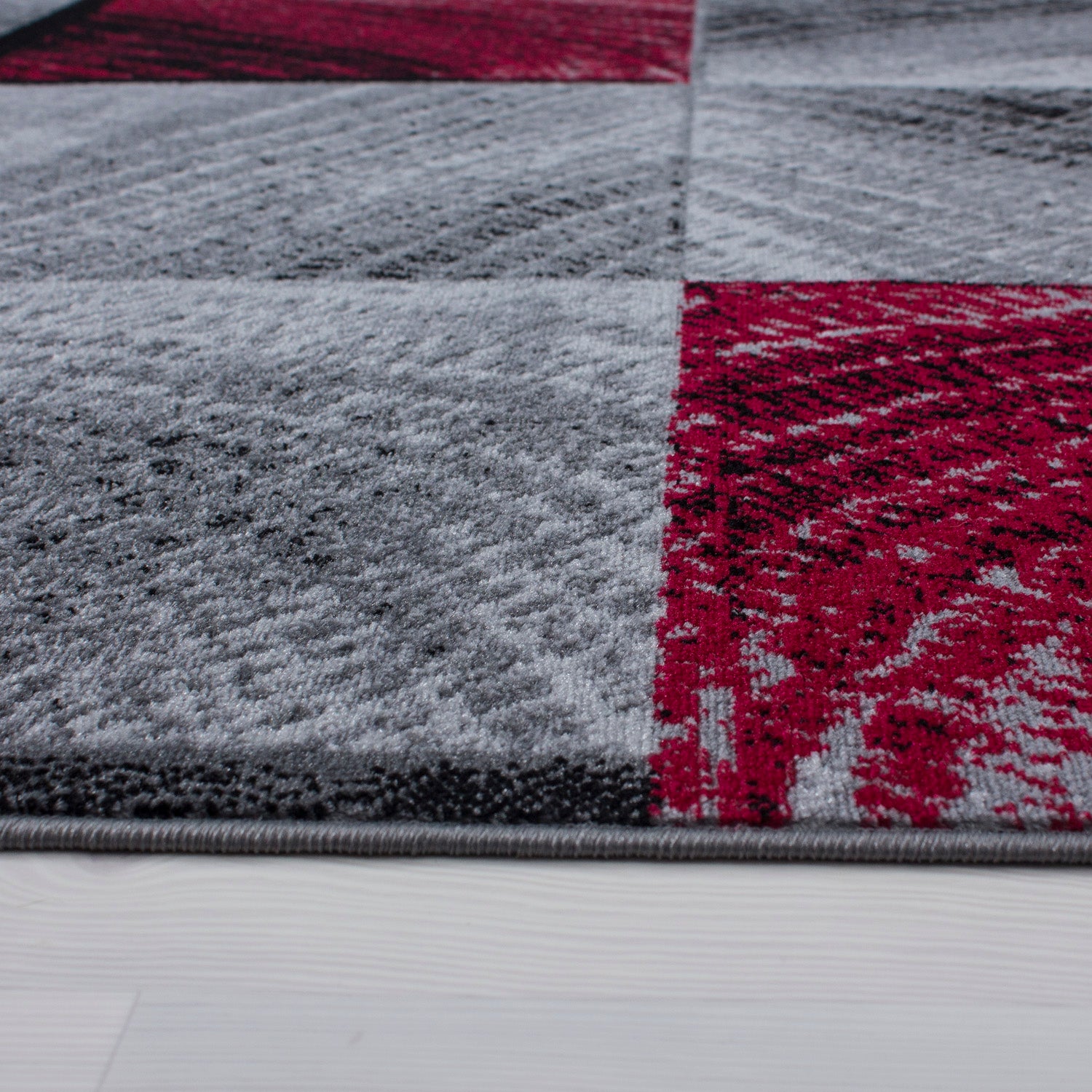 Rood Tapijt Laagpolig Vloerkleed Omid Creative - Omid Carpets