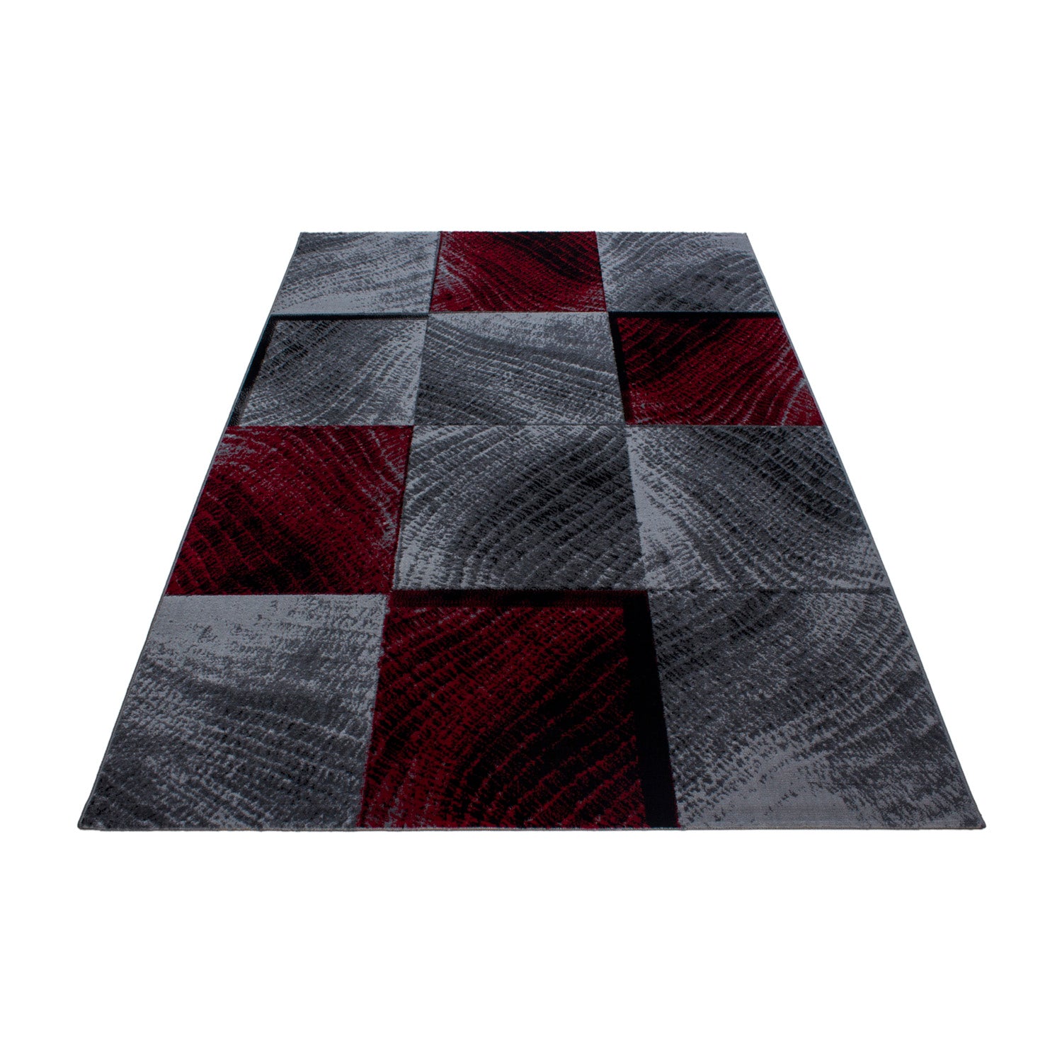 Rood Tapijt Laagpolig Vloerkleed Omid Creative - Omid Carpets