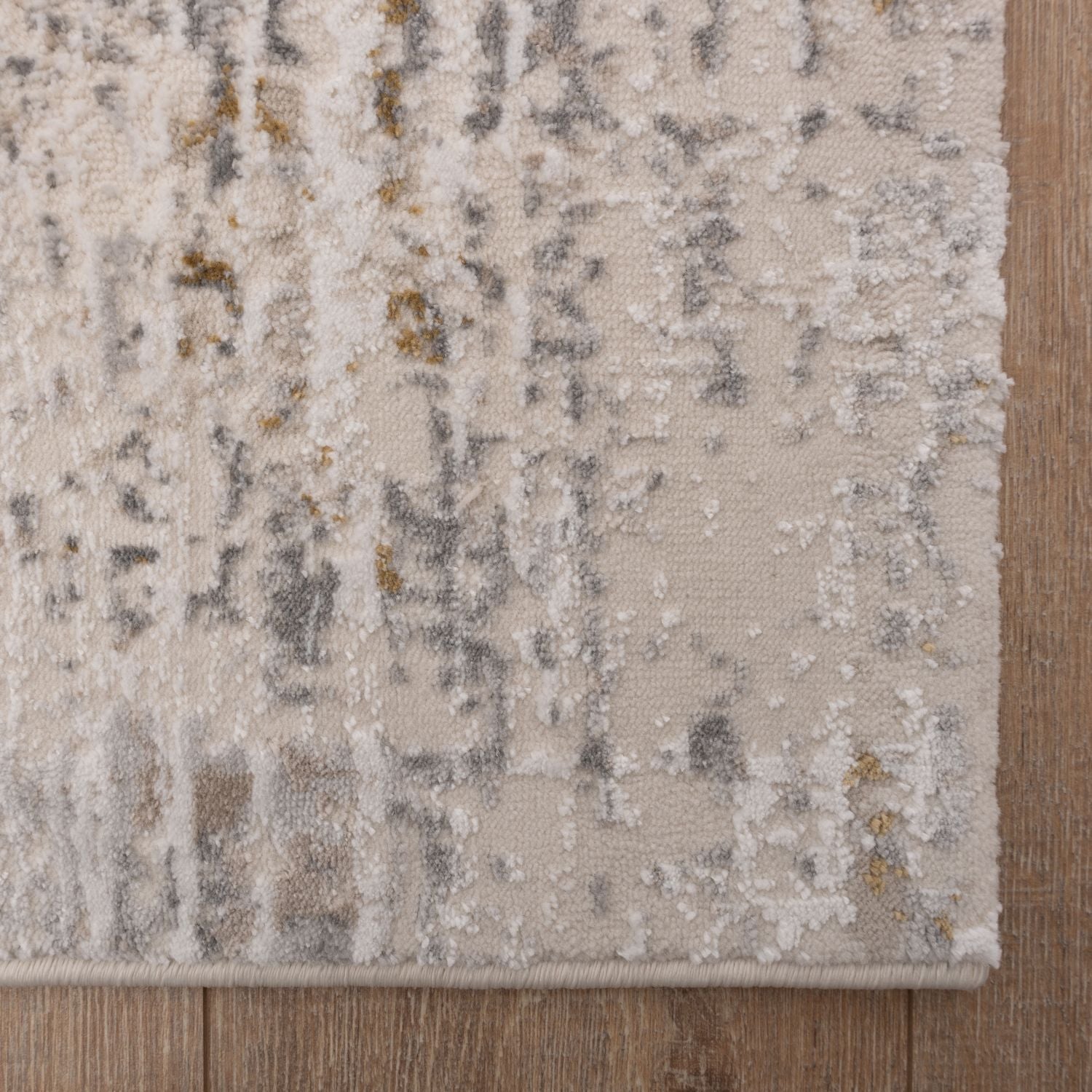 Beige met Goud Tapijt Laagpolig Vloerkleed Omid Abstract Reality