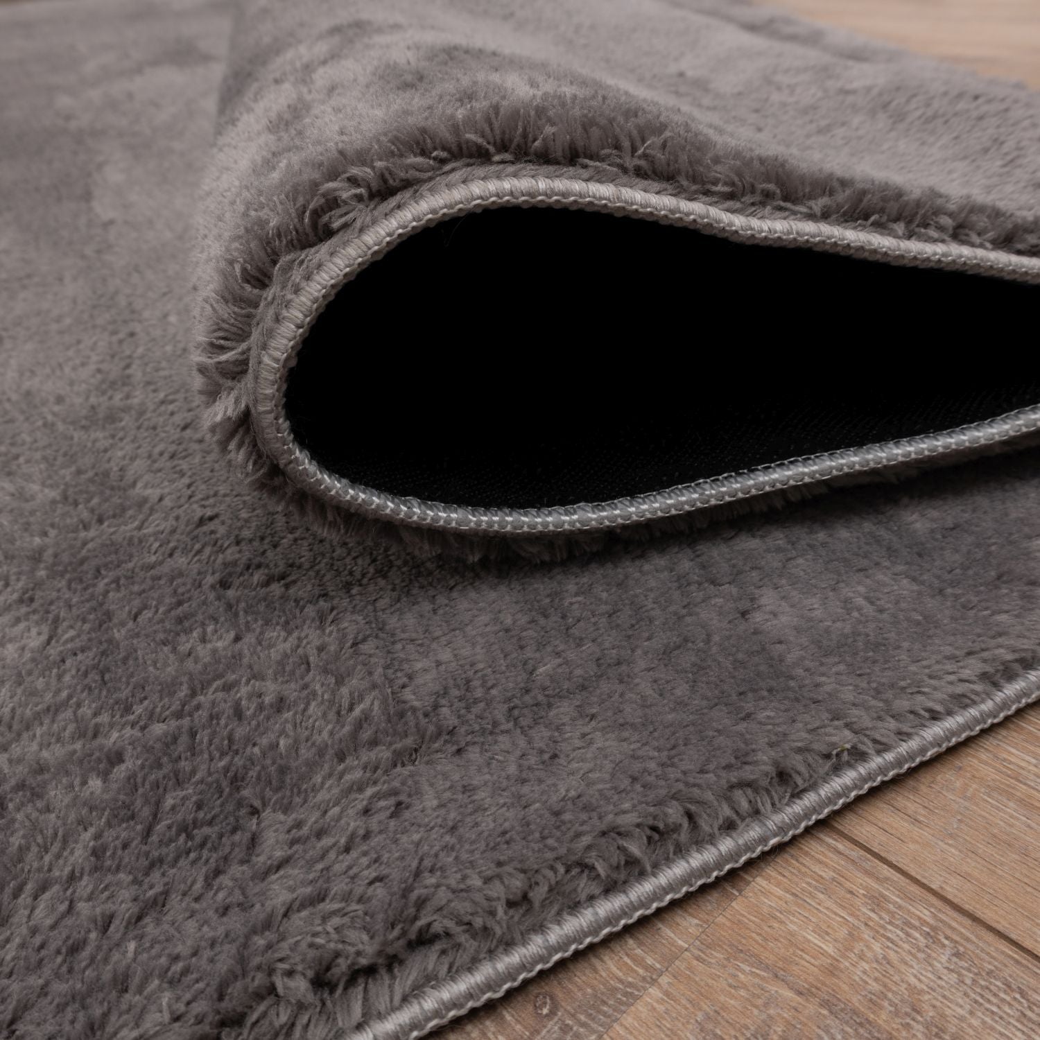 Grijs Tapijt Wasbaar Laagpolig Vloerkleed met Anti Slip Omid Soft Comfort Wasbaar op 30°