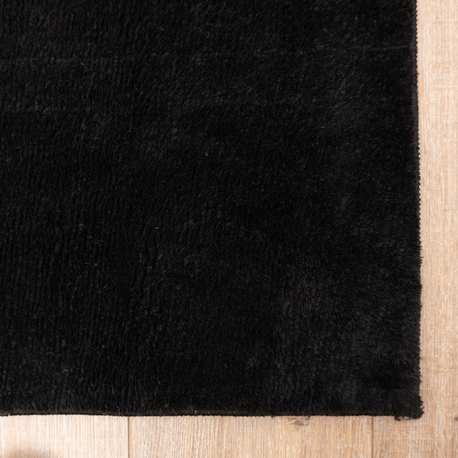 Zwart Tapijt Wasbaar Laagpolig Vloerkleed met Anti Slip Omid Soft Comfort Wasbaar op 30°
