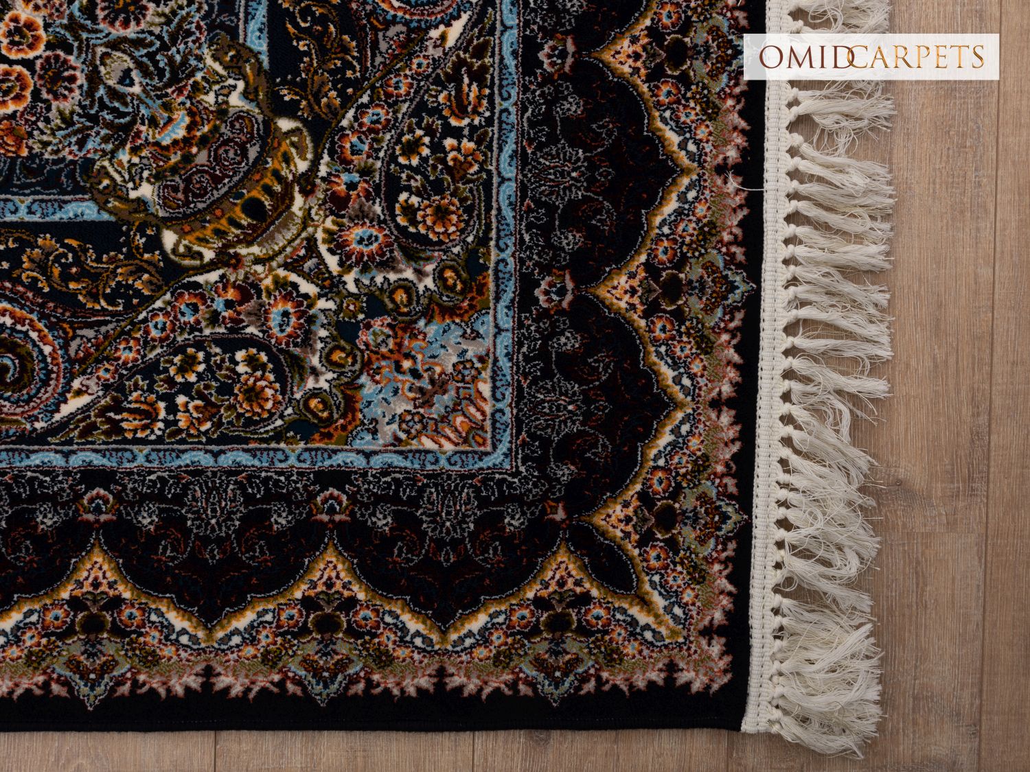 قالین 700 شانه * Blauw Tapijt Laagpolig Klassiek Vloerkleed - Omid Premium Classic - 1,5 Miljoen punten/m²