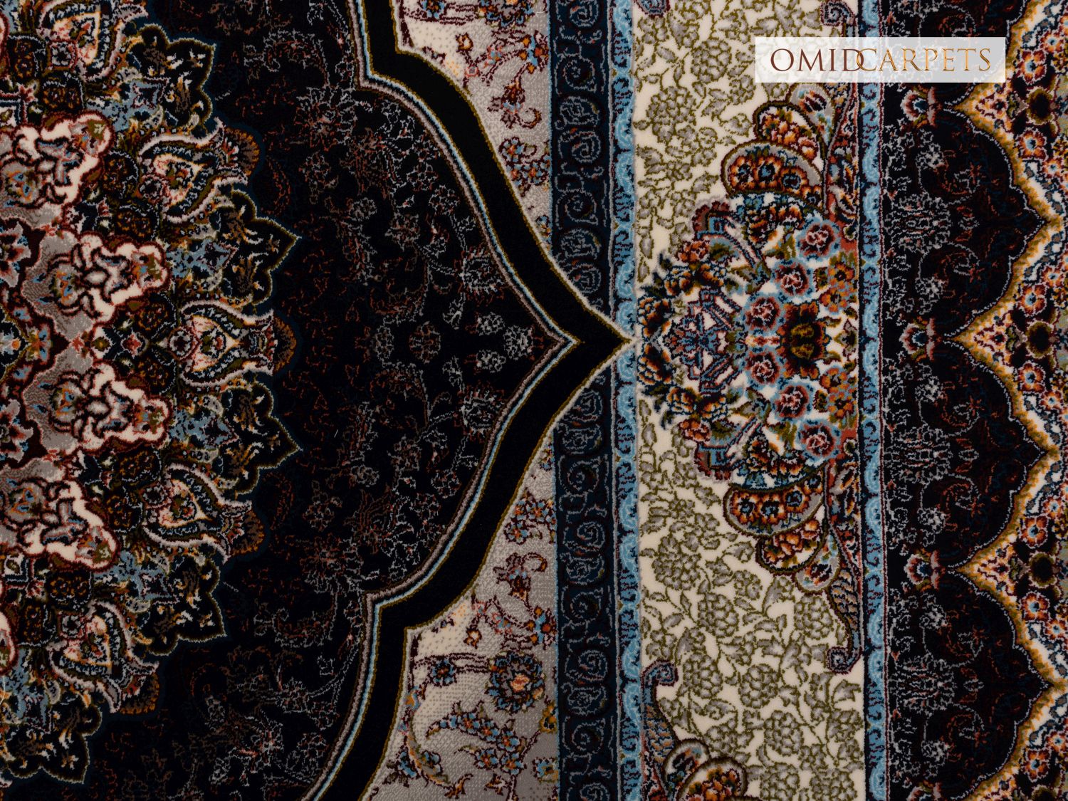 قالین 700 شانه * Blauw Tapijt Laagpolig Klassiek Vloerkleed - Omid Premium Classic - 1,5 Miljoen punten/m²