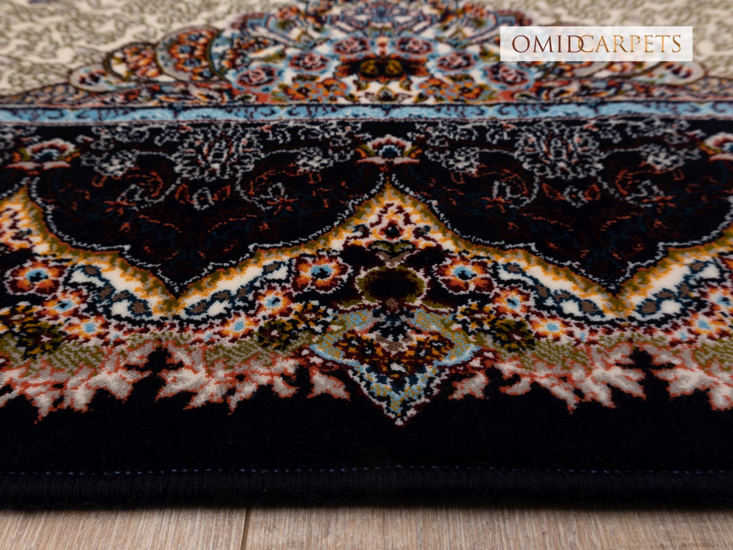 قالین 700 شانه * Blauw Tapijt Laagpolig Klassiek Vloerkleed - Omid Premium Classic - 1,5 Miljoen punten/m²