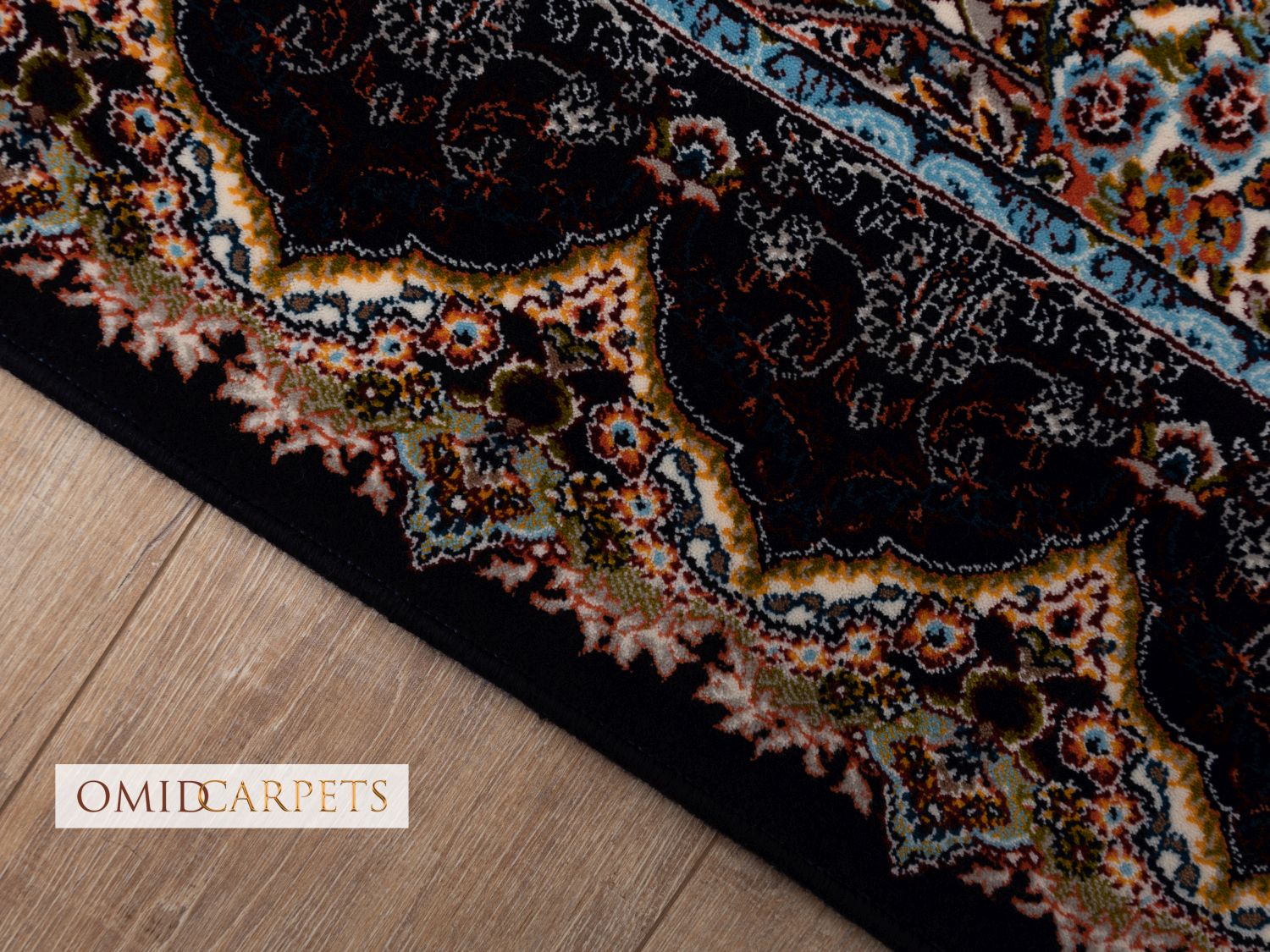 قالین 700 شانه * Blauw Tapijt Laagpolig Klassiek Vloerkleed - Omid Premium Classic - 1,5 Miljoen punten/m²