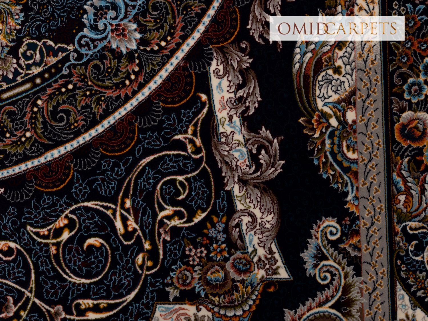 قالین 700 شانه * Blauw Tapijt Laagpolig Klassiek Vloerkleed - Omid Premium Classic - 1,5 Miljoen punten/m²