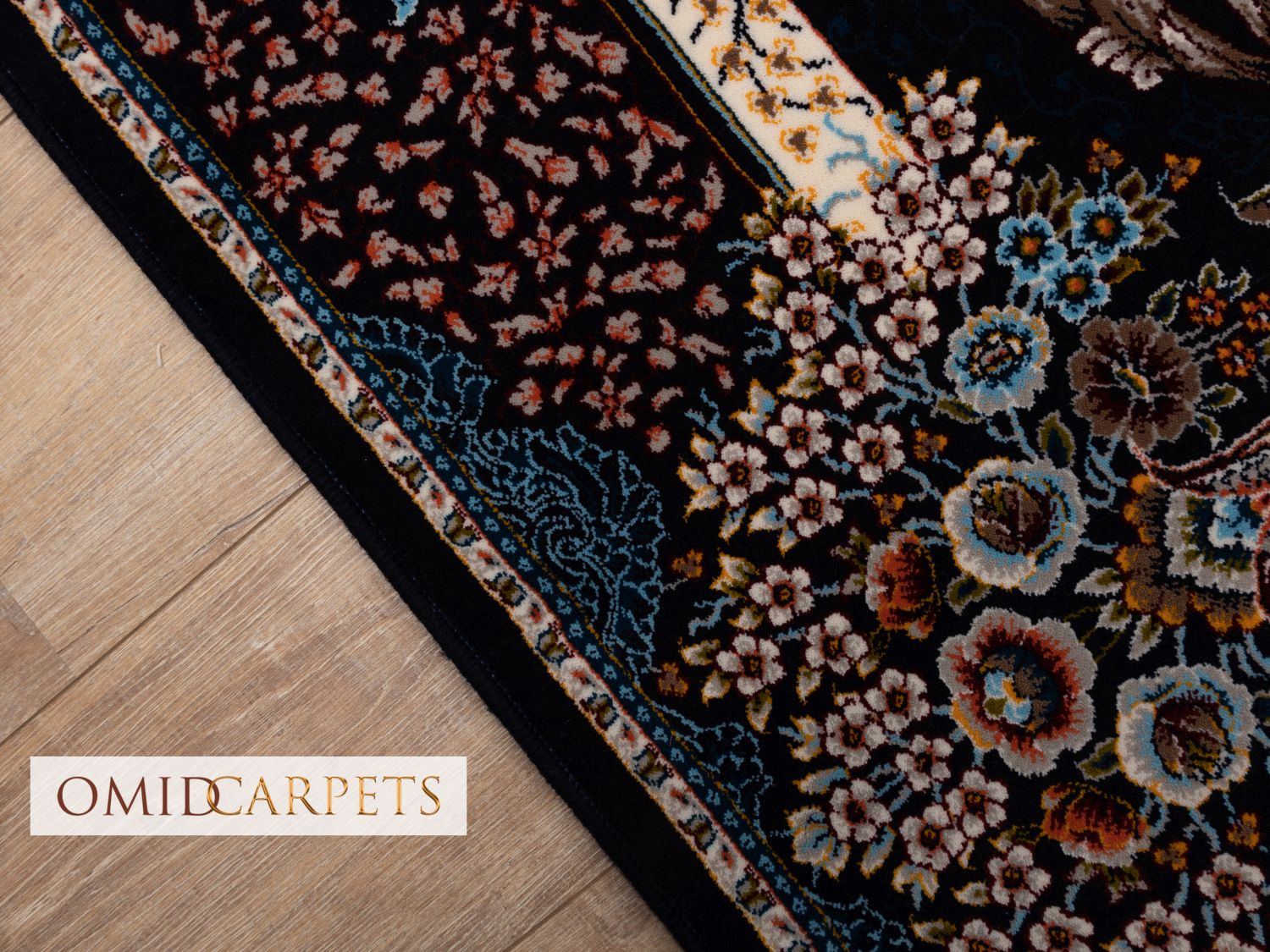 قالین 700 شانه * Blauw Tapijt Laagpolig Klassiek Vloerkleed - Omid Premium Classic - 1,5 Miljoen punten/m²