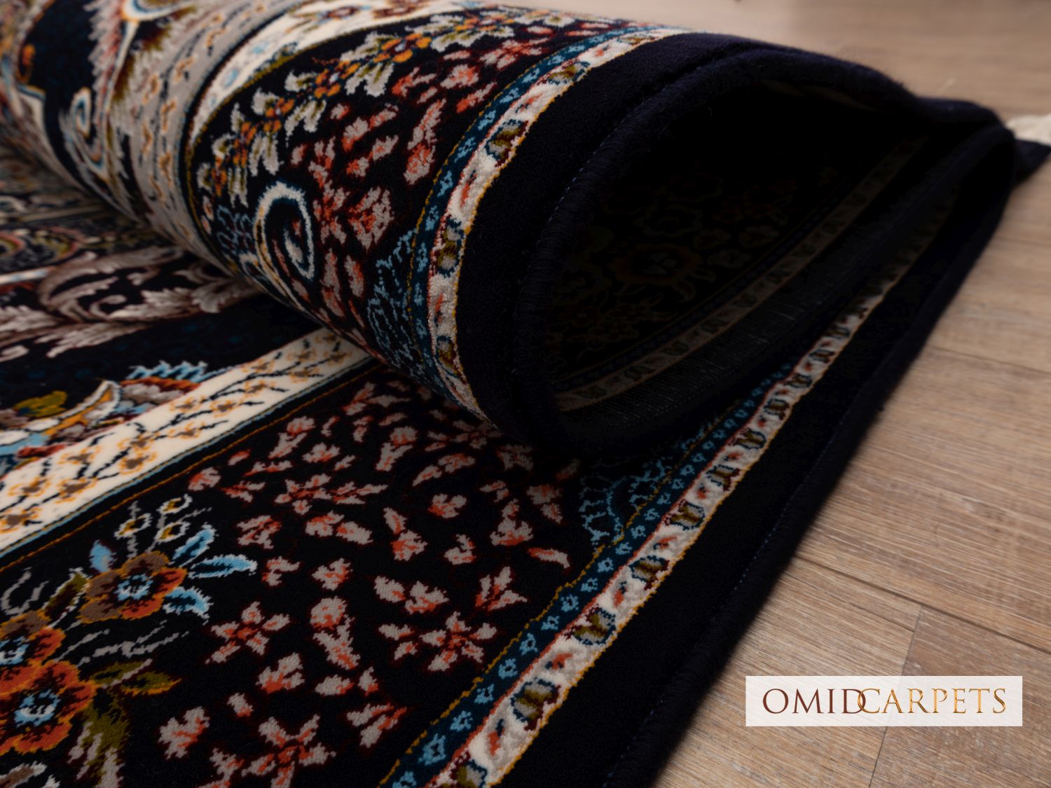 قالین 700 شانه * Blauw Tapijt Laagpolig Klassiek Vloerkleed - Omid Premium Classic - 1,5 Miljoen punten/m²