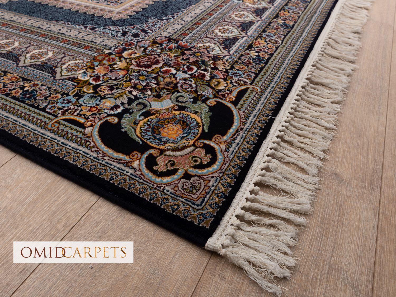 قالین 700 شانه * Blauw Tapijt Laagpolig Klassiek Vloerkleed - Omid Premium Classic - 1,5 Miljoen punten/m²