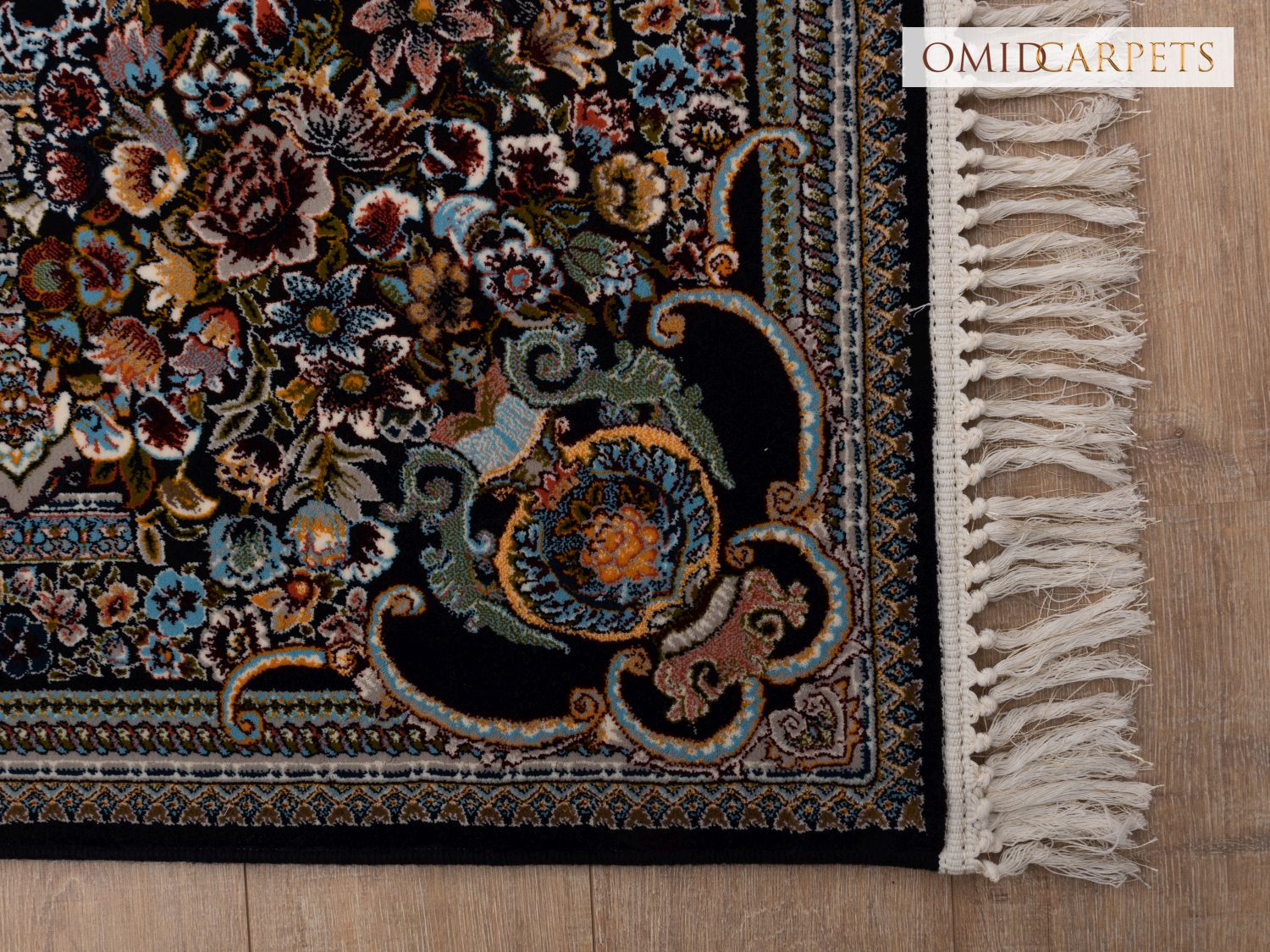 قالین 700 شانه * Blauw Tapijt Laagpolig Klassiek Vloerkleed - Omid Premium Classic - 1,5 Miljoen punten/m²