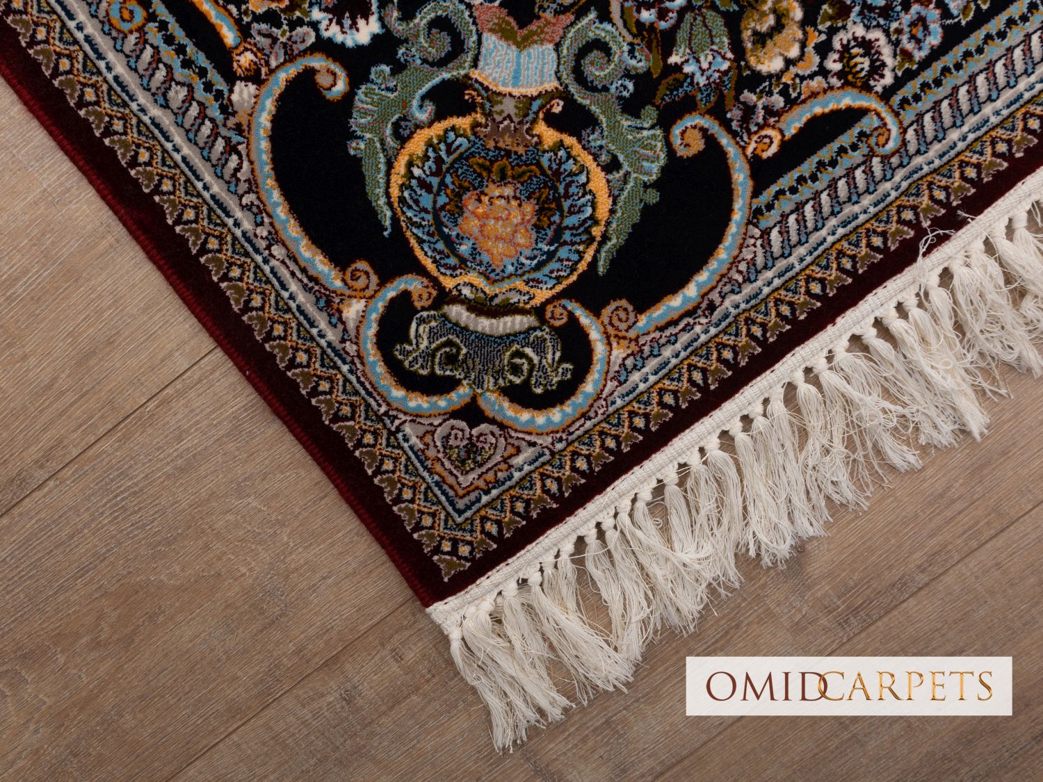 Rood Tapijt Laagpolig Klassiek Vloerkleed - Omid Premium Classic - 1,5 Miljoen punten/m²