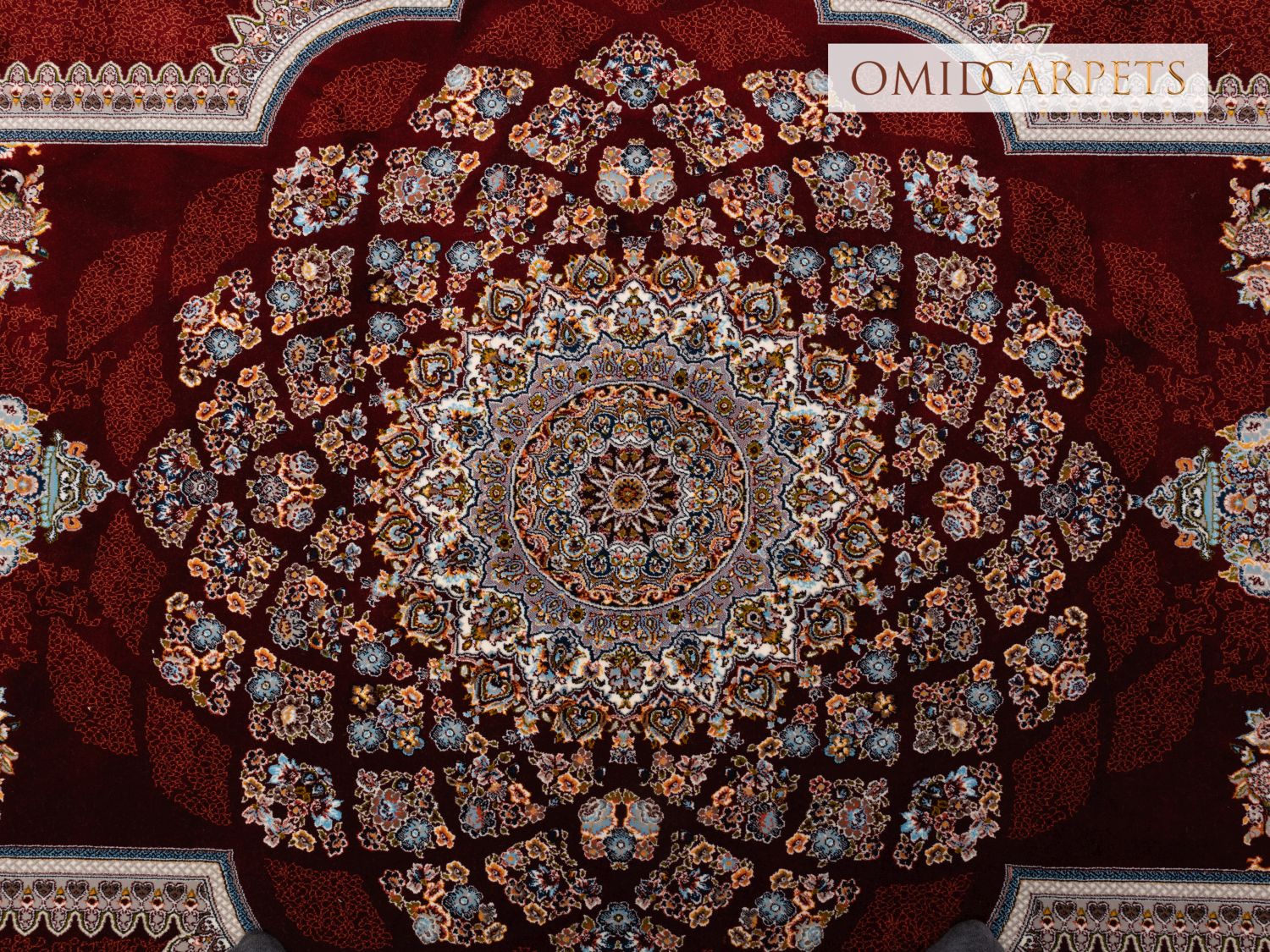 قالین 700 شانه * Rood Tapijt Laagpolig Klassiek Vloerkleed - Omid Premium Classic - 1,5 Miljoen punten/m²