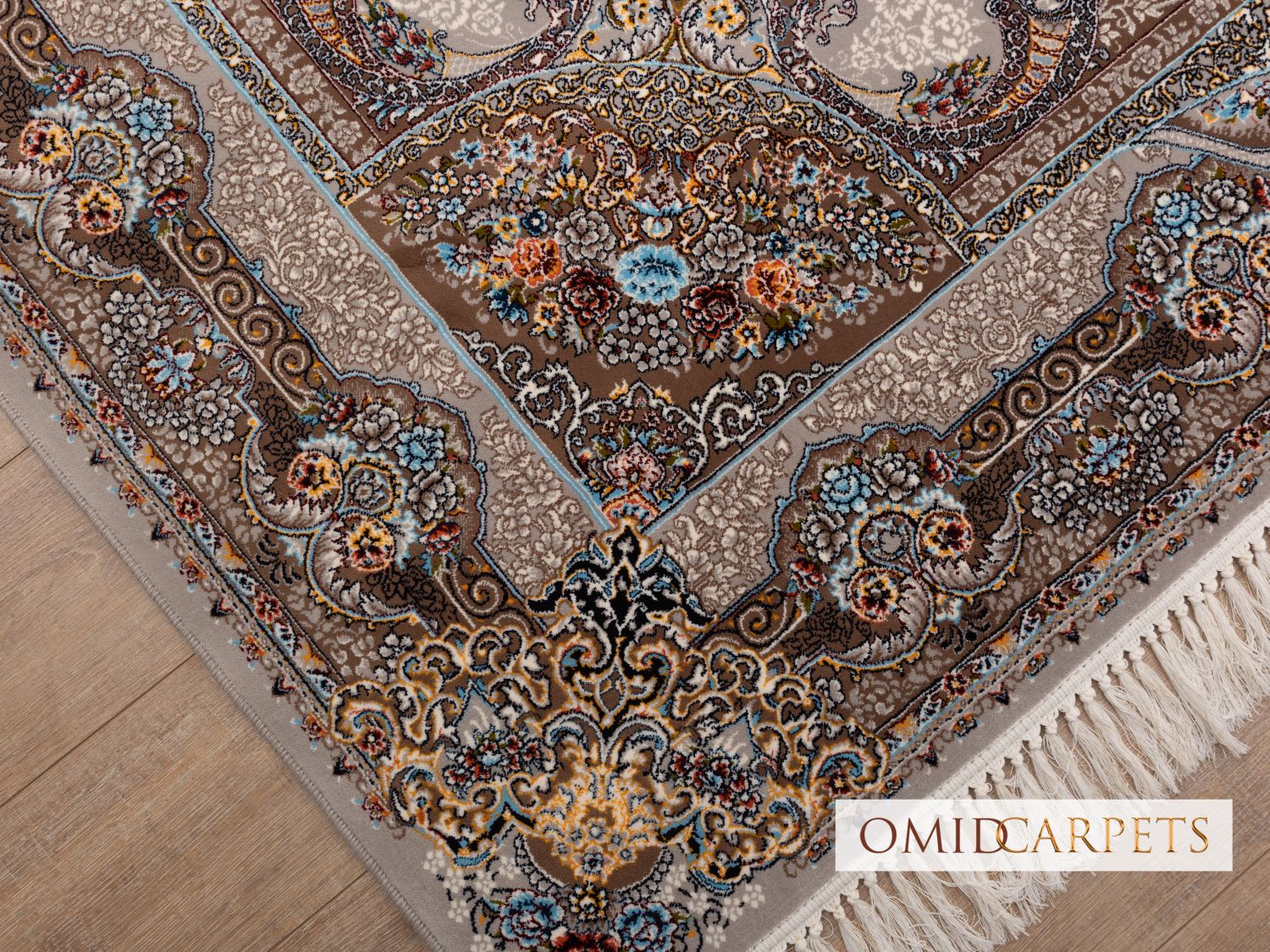 قالین 700 شانه * Grijs Tapijt Laagpolig Klassiek Vloerkleed - Omid Premium Classic - 1,5 Miljoen punten/m²