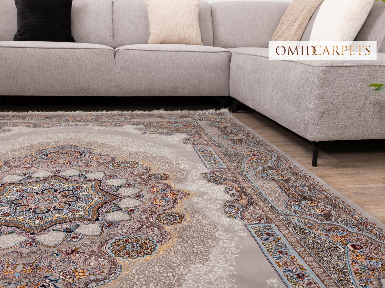 قالین 700 شانه * Grijs Tapijt Laagpolig Klassiek Vloerkleed - Omid Premium Classic - 1,5 Miljoen punten/m²