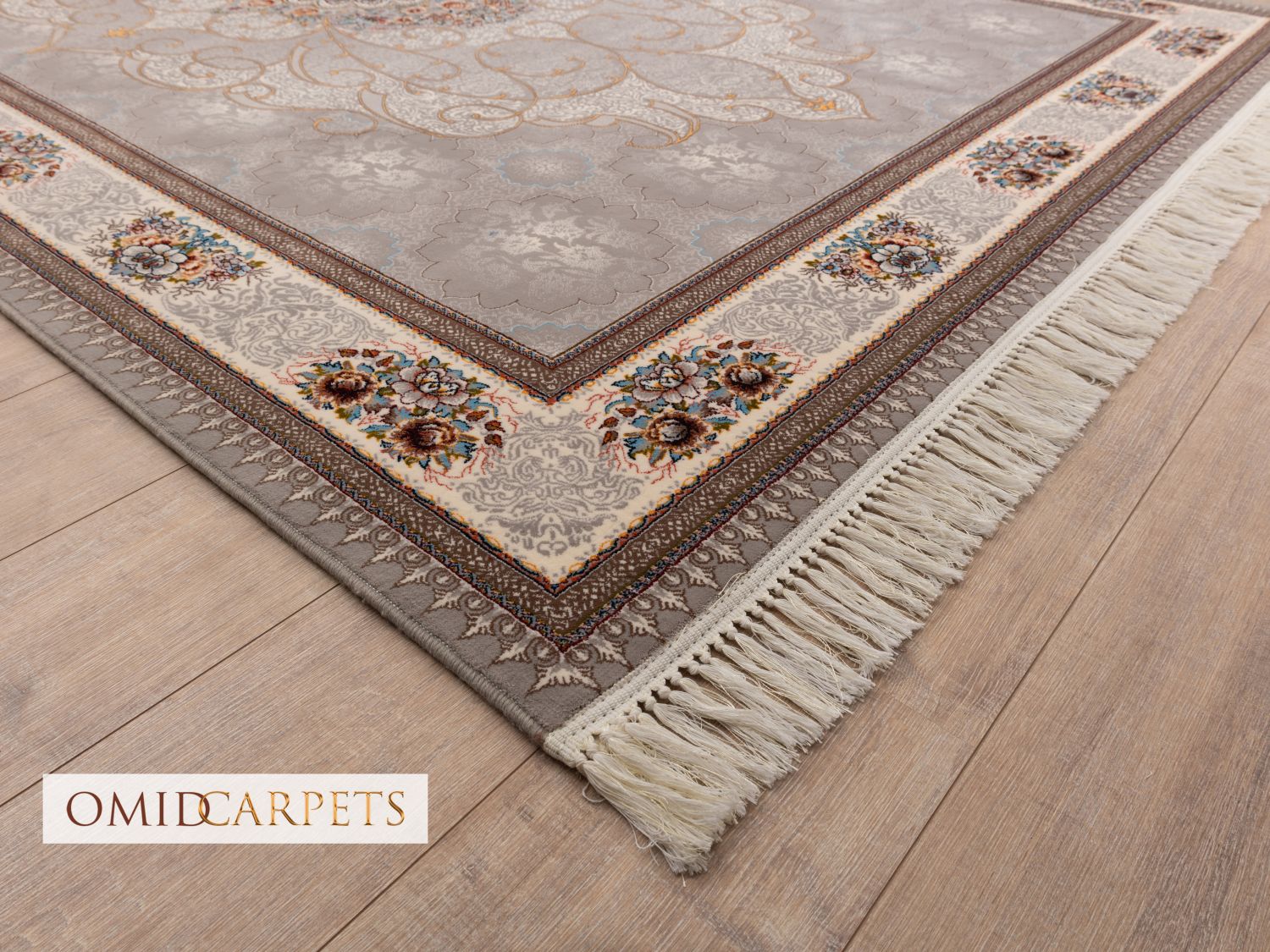 قالین 700 شانه * Grijs Tapijt Laagpolig Klassiek Vloerkleed - Omid Premium Classic - 1,5 Miljoen punten/m²