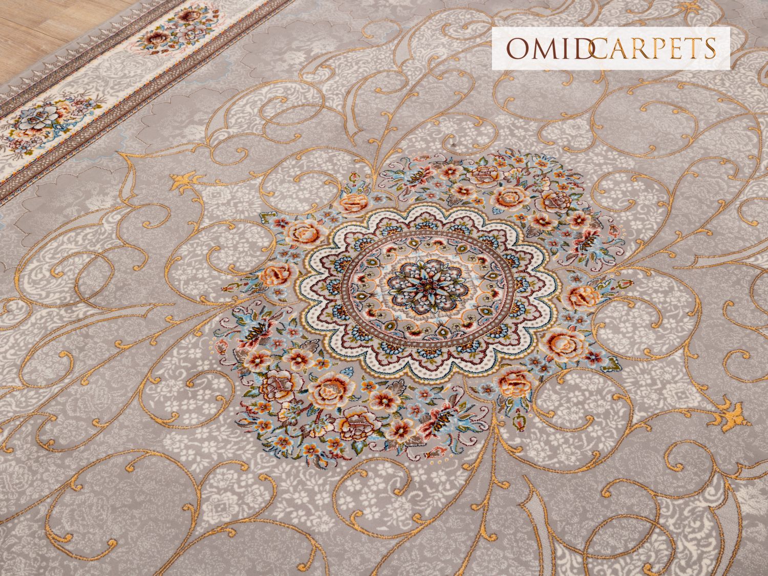 قالین 700 شانه * Grijs Tapijt Laagpolig Klassiek Vloerkleed - Omid Premium Classic - 1,5 Miljoen punten/m²