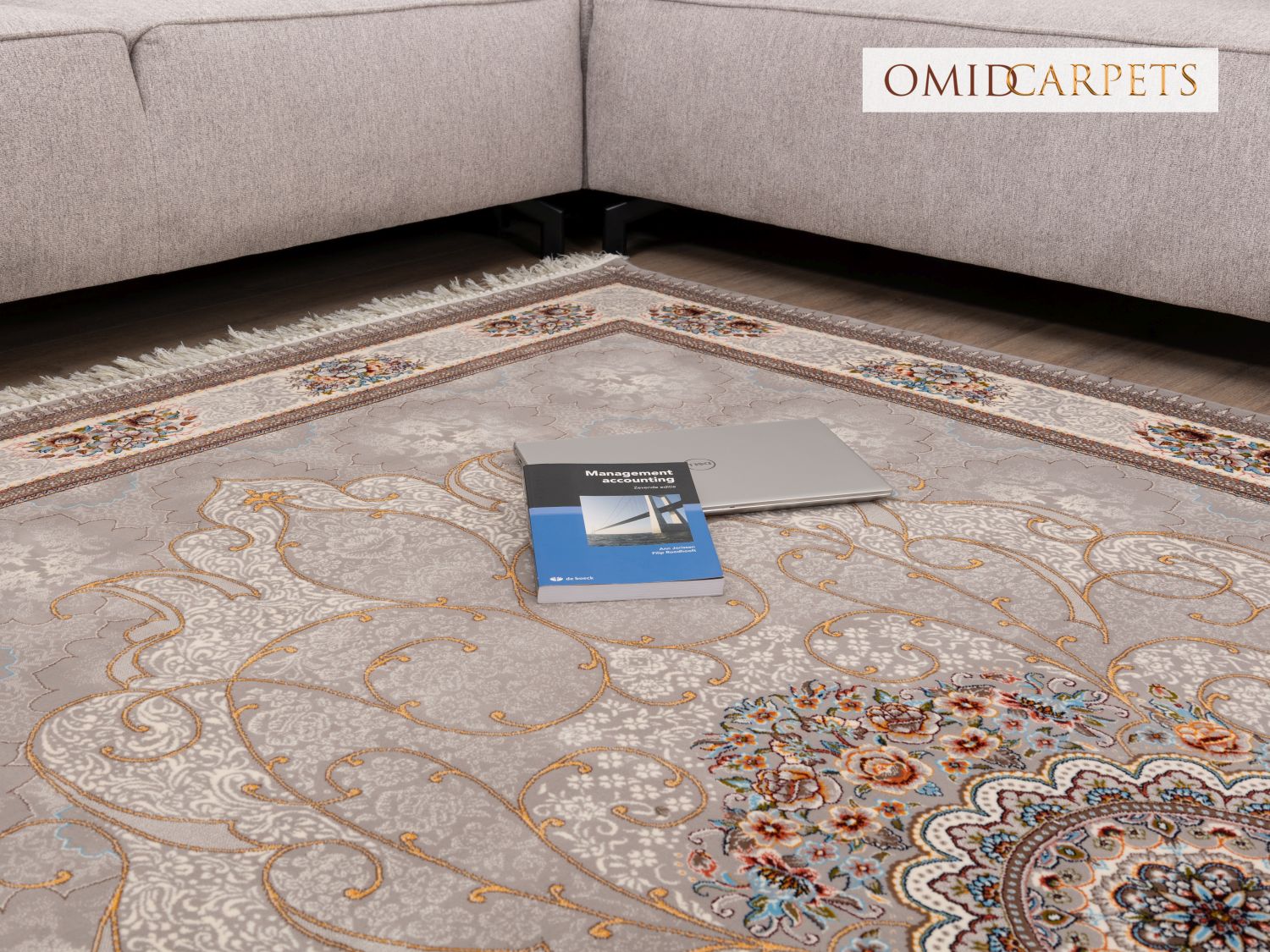 قالین 700 شانه * Grijs Tapijt Laagpolig Klassiek Vloerkleed - Omid Premium Classic - 1,5 Miljoen punten/m²