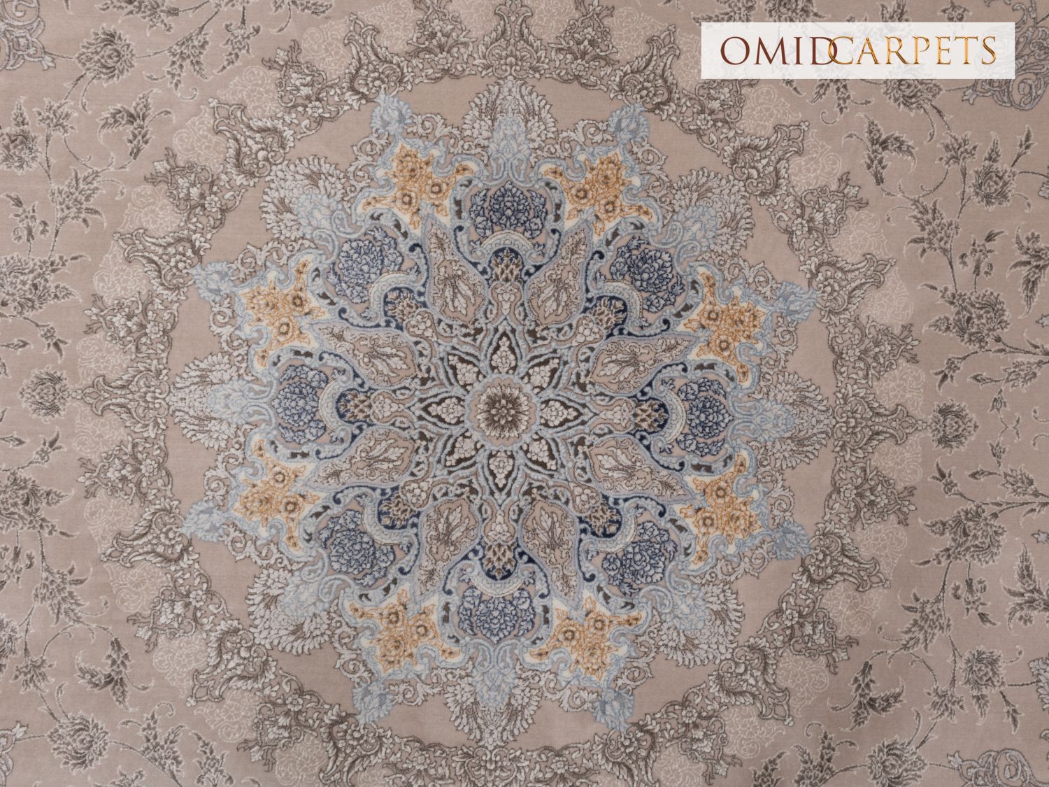 قالین 1200 شانه * Grijs Tapijt Laagpolig Klassiek Vloerkleed - Omid Premium Classic Hand Look - 3 Miljoen punten/m²