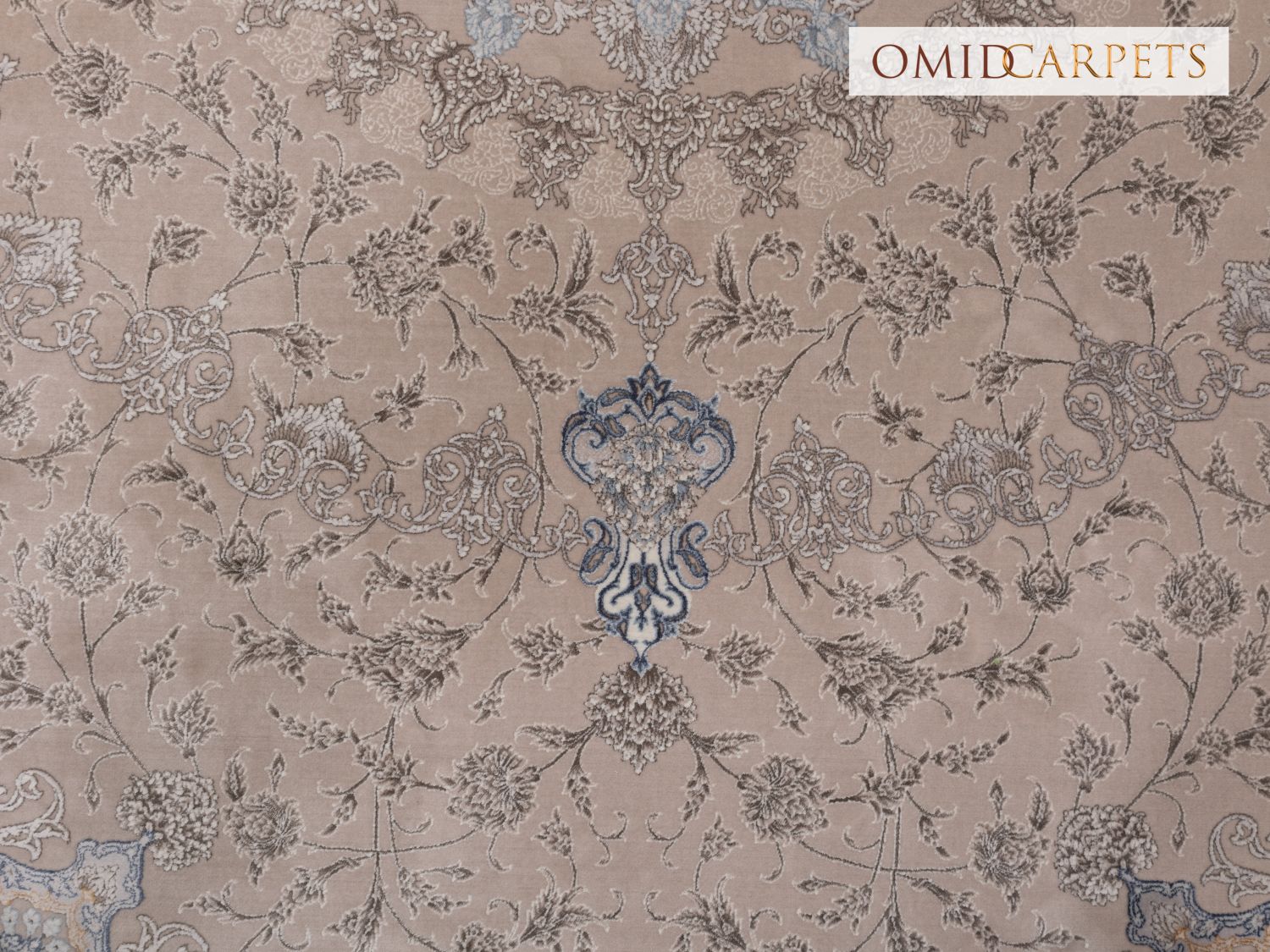 قالین 1200 شانه * Grijs Tapijt Laagpolig Klassiek Vloerkleed - Omid Premium Classic Hand Look - 3 Miljoen punten/m²