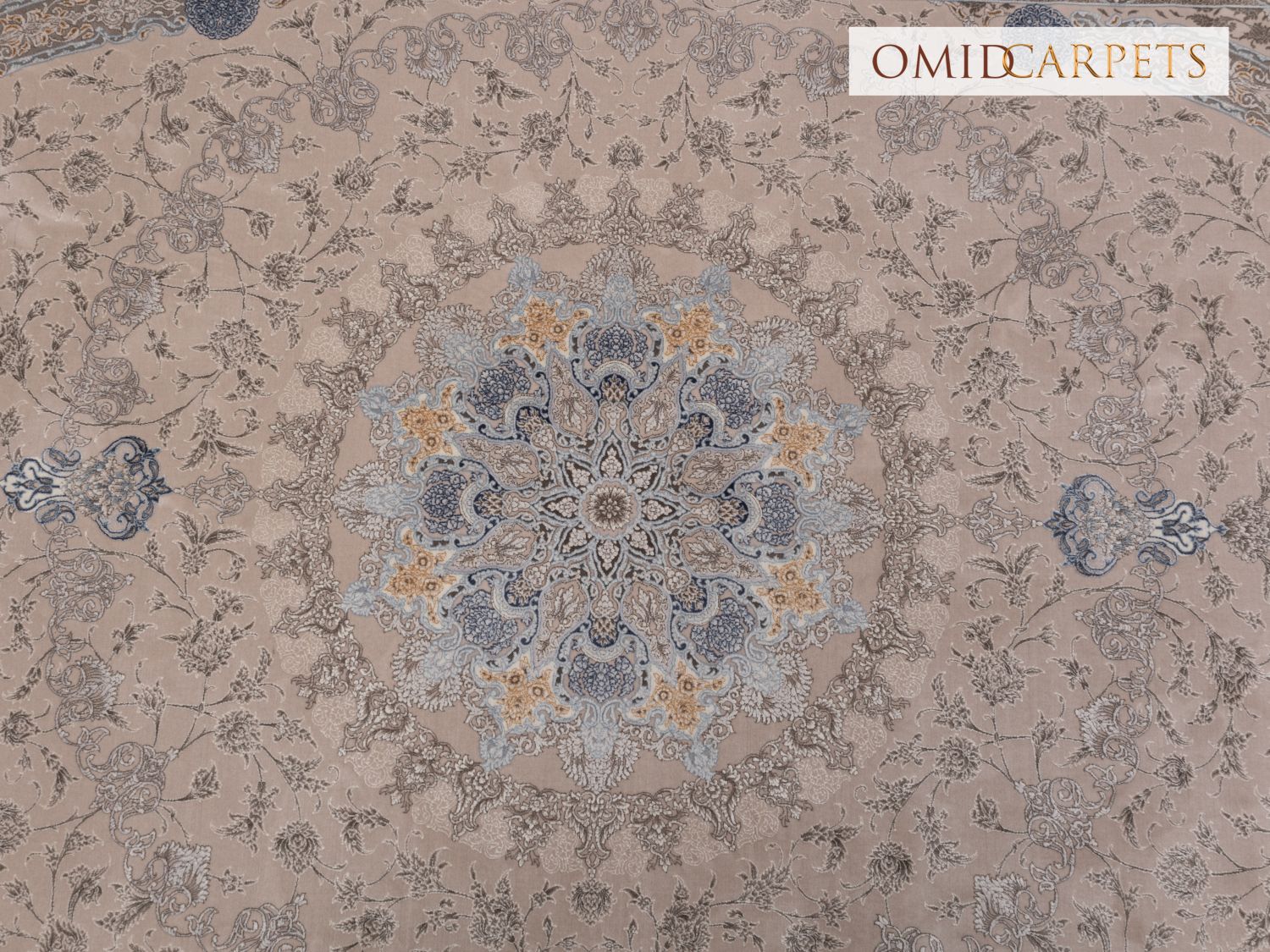 قالین 1200 شانه * Grijs Tapijt Laagpolig Klassiek Vloerkleed - Omid Premium Classic Hand Look - 3 Miljoen punten/m²