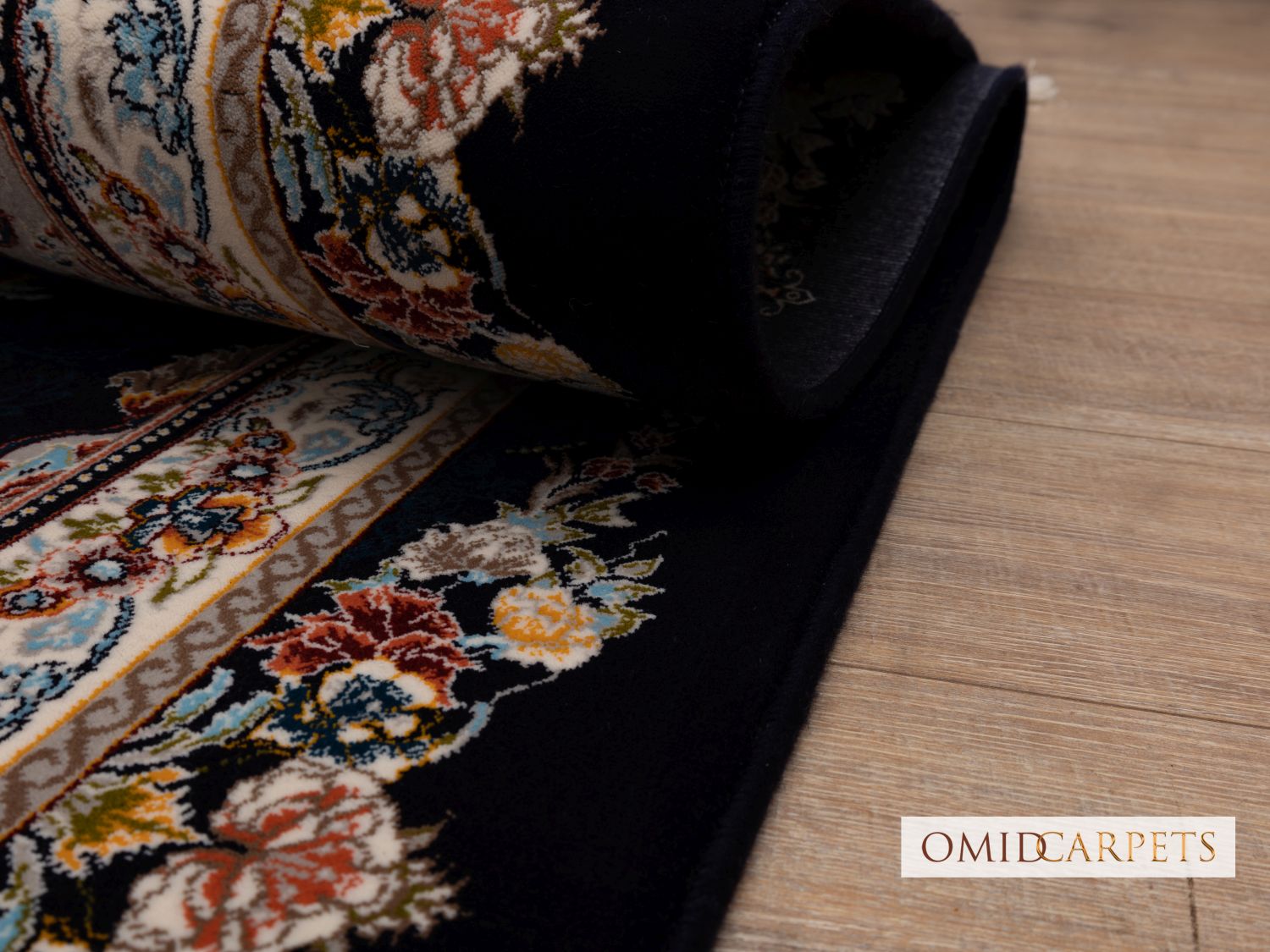 قالین 700 شانه * Donkerblauw Tapijt Laagpolig Klassiek Vloerkleed - Omid Premium Classic - 1,5 Miljoen punten/m²