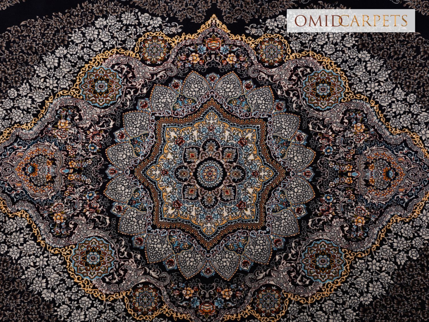 قالین 700 شانه * Donkerblauw Tapijt Laagpolig Klassiek Vloerkleed - Omid Premium Classic - 1,5 Miljoen punten/m²