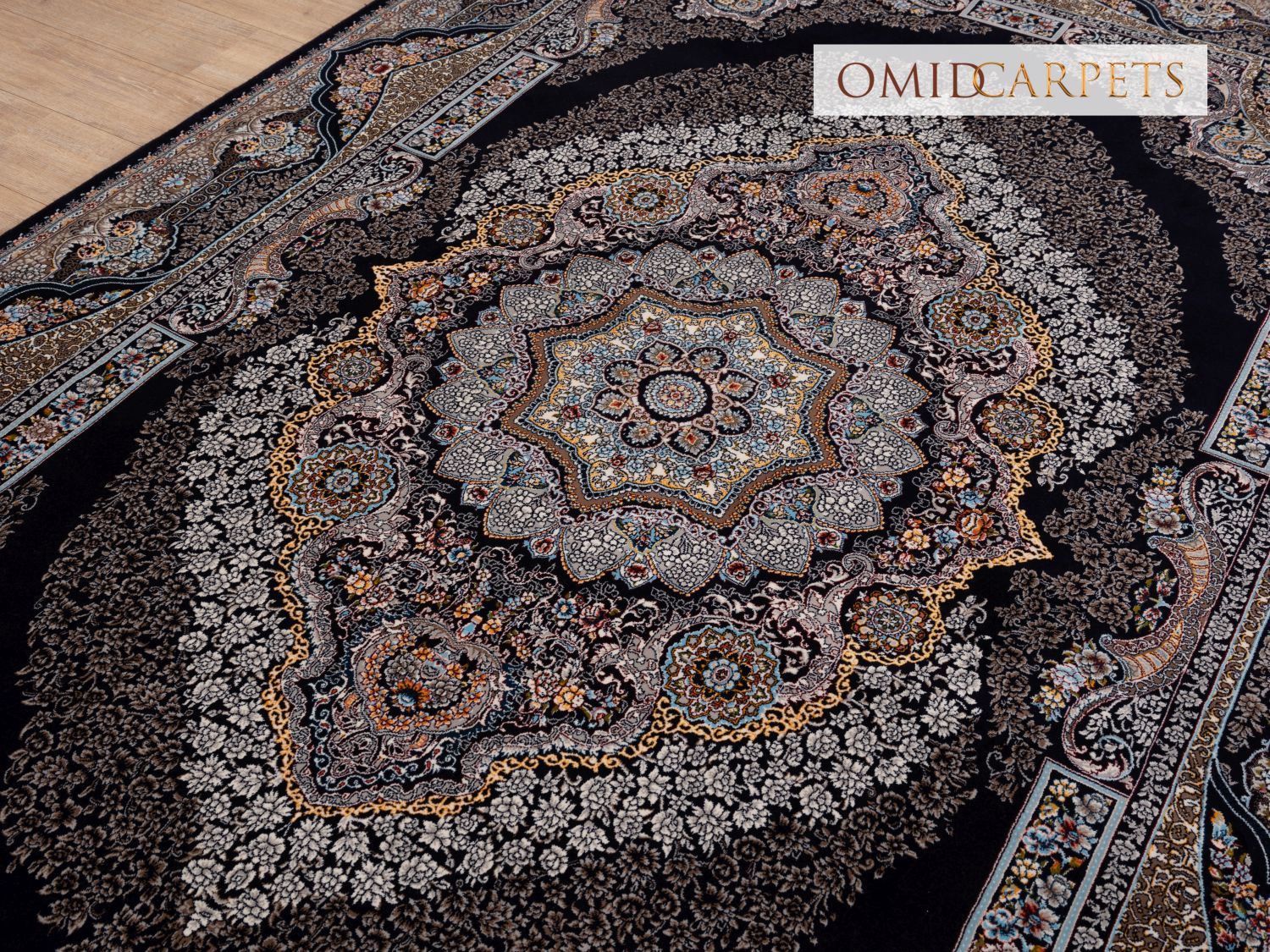 قالین 700 شانه * Donkerblauw Tapijt Laagpolig Klassiek Vloerkleed - Omid Premium Classic - 1,5 Miljoen punten/m²