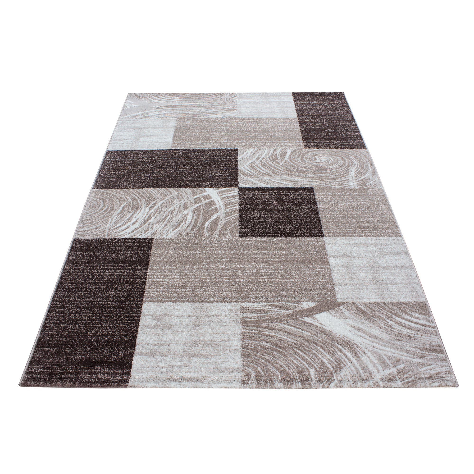 Bruin Tapijt Laagpolig Vloerkleed Omid Run - Omid Carpets