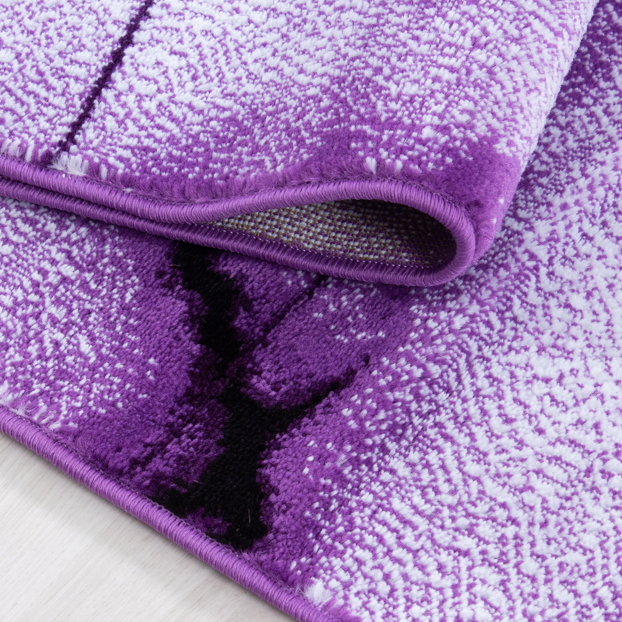Paars Tapijt Laagpolig Vloerkleed Omid Run - Omid Carpets