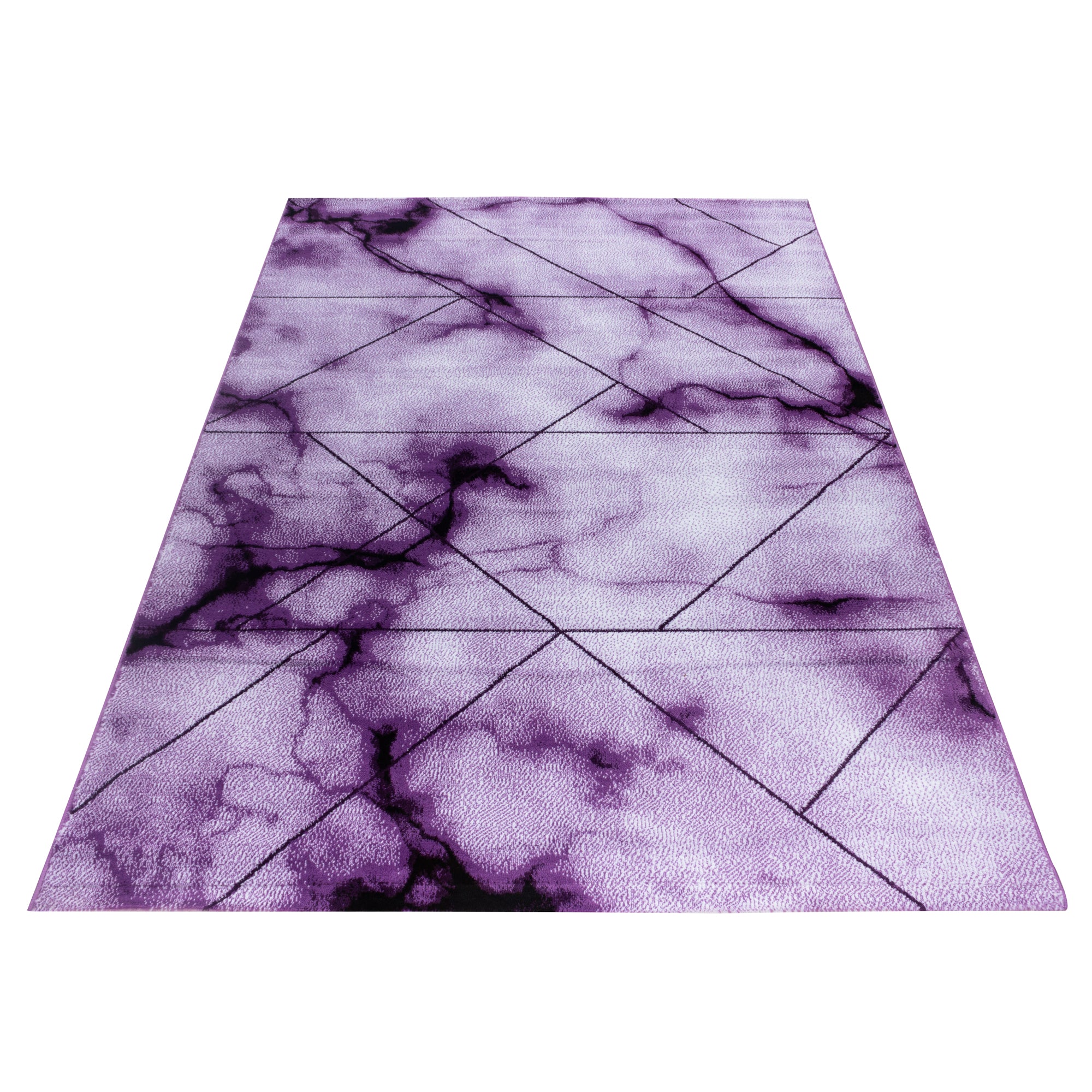 Paars Tapijt Laagpolig Vloerkleed Omid Run - Omid Carpets