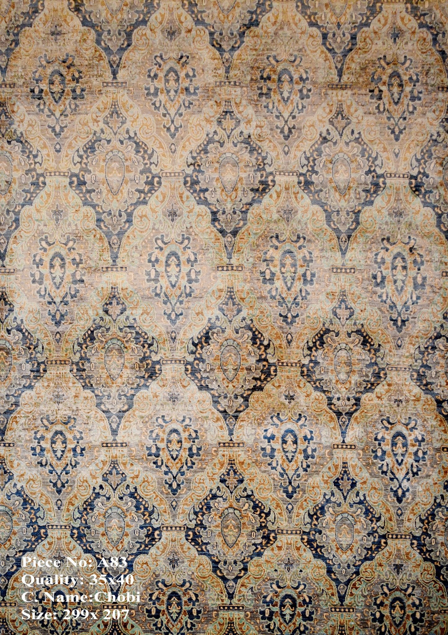 Mosgroene Hangende Tuinen Van Babylon Chobi Tapijt 299x207 - Omid Carpets