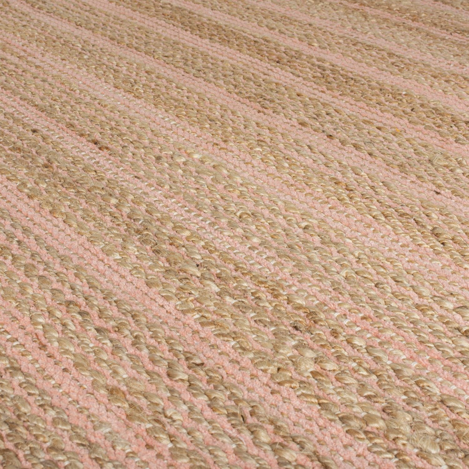 Roze Tapijt Laagpolig Vloerkleed Omid Jute