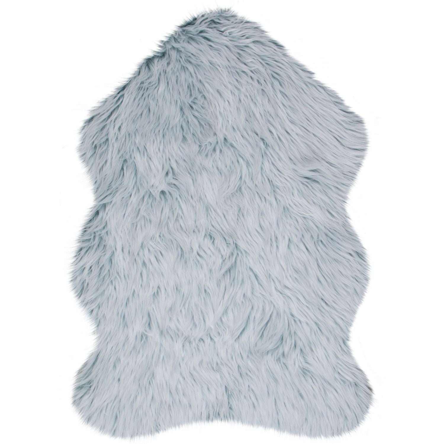 Blauw Tapijt Hoogpolig Vloerkleed Omid Fur Dierenvorm