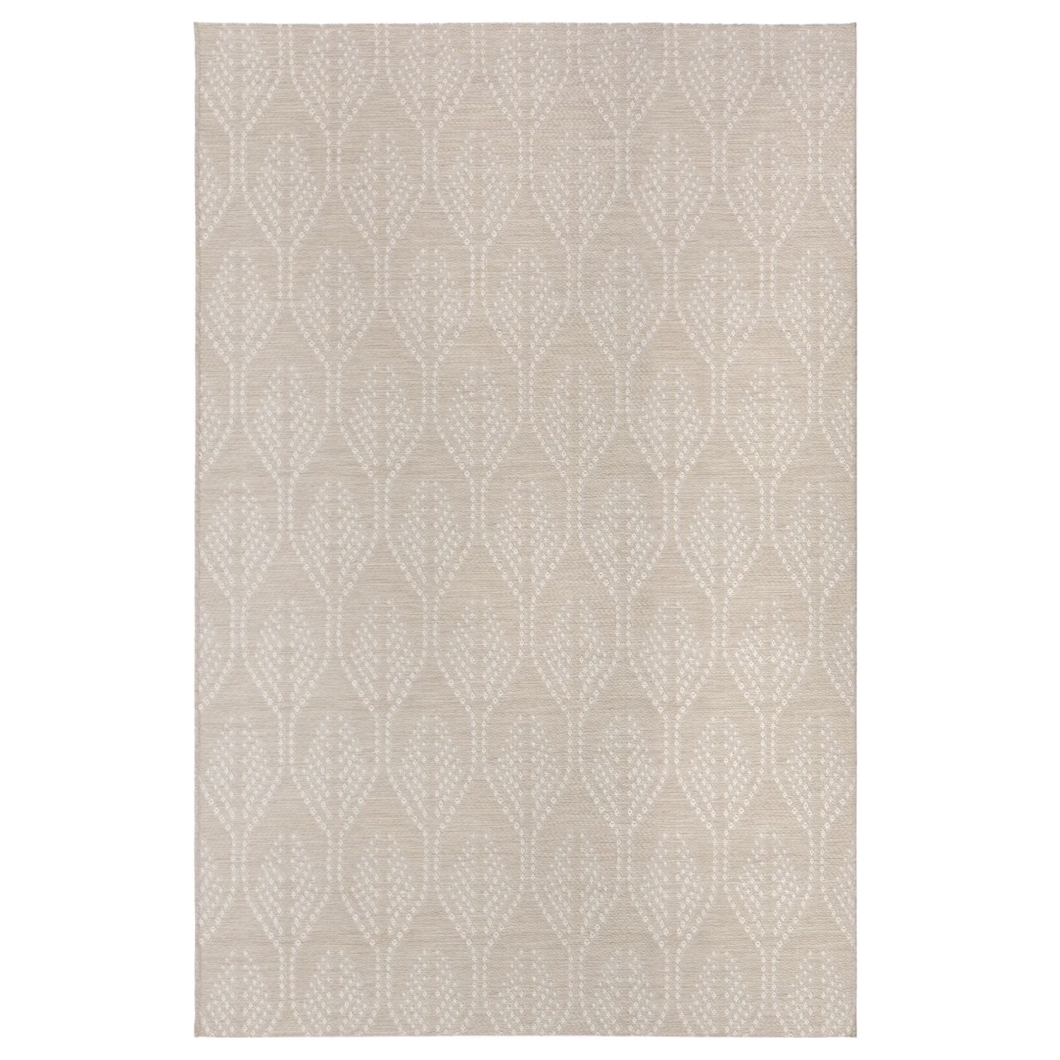 Beige Tapijt Laagpolig Vloerkleed Omid Indoor/Outdoor