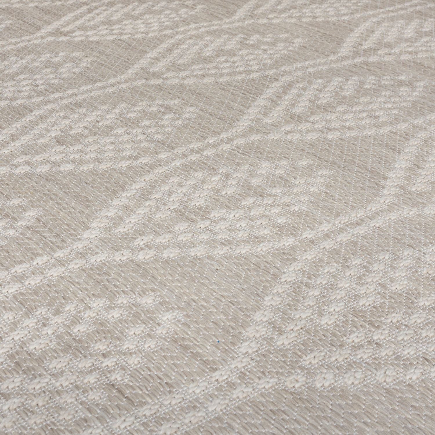 Beige Tapijt Laagpolig Vloerkleed Omid Indoor/Outdoor