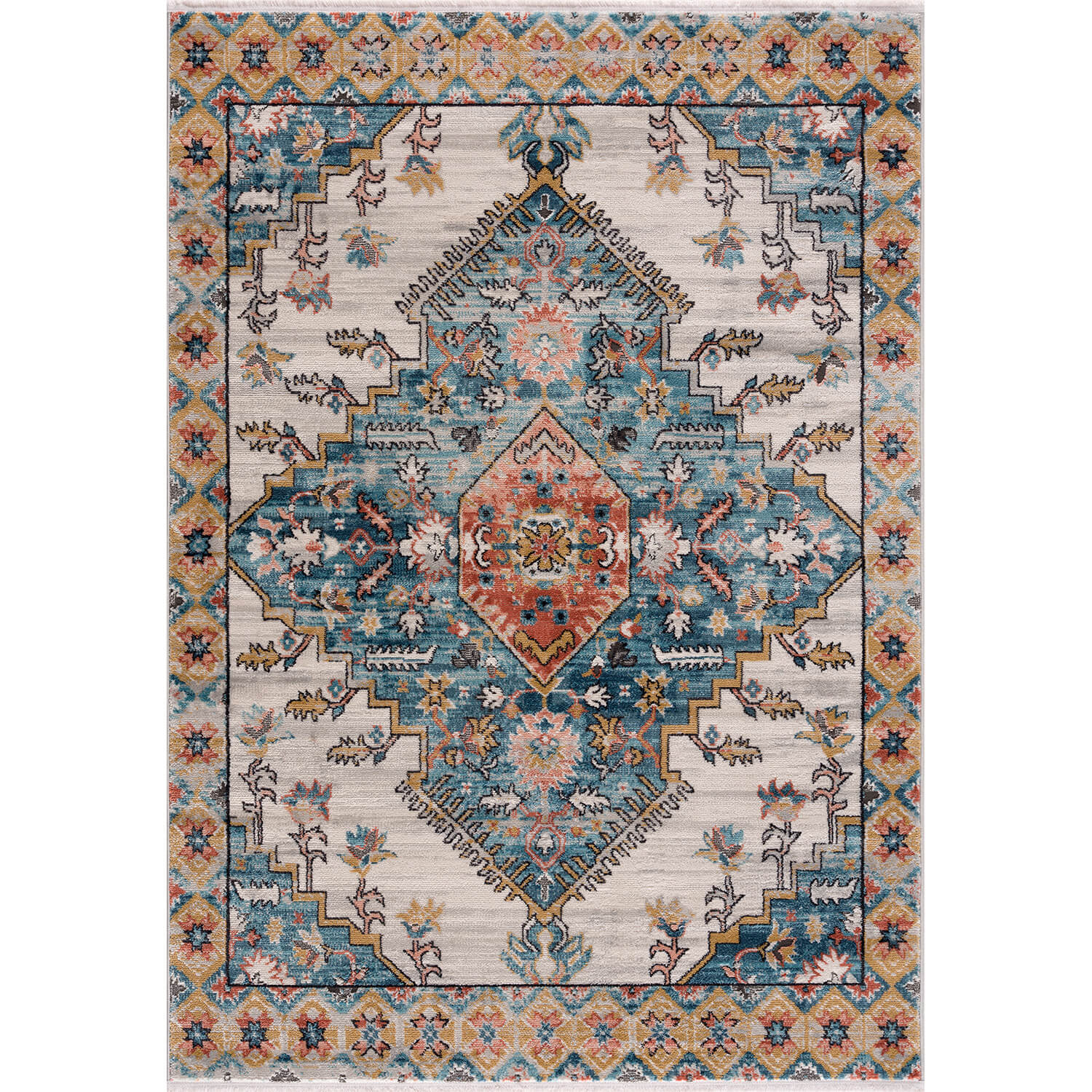 Blauw Tapijt Laagpolig Vintage Vloerkleed - Omid Vintage Lifestyle 3 - Omid Carpets