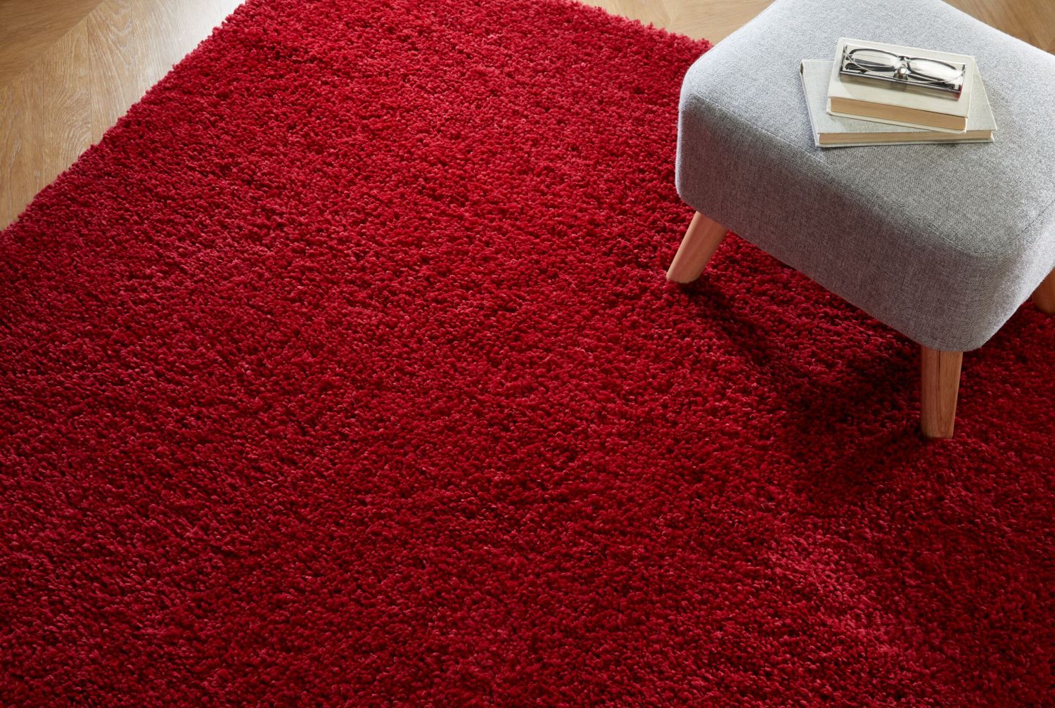 Rood Tapijt Hoogpolig Vloerkleed Omid Premium Shaggy