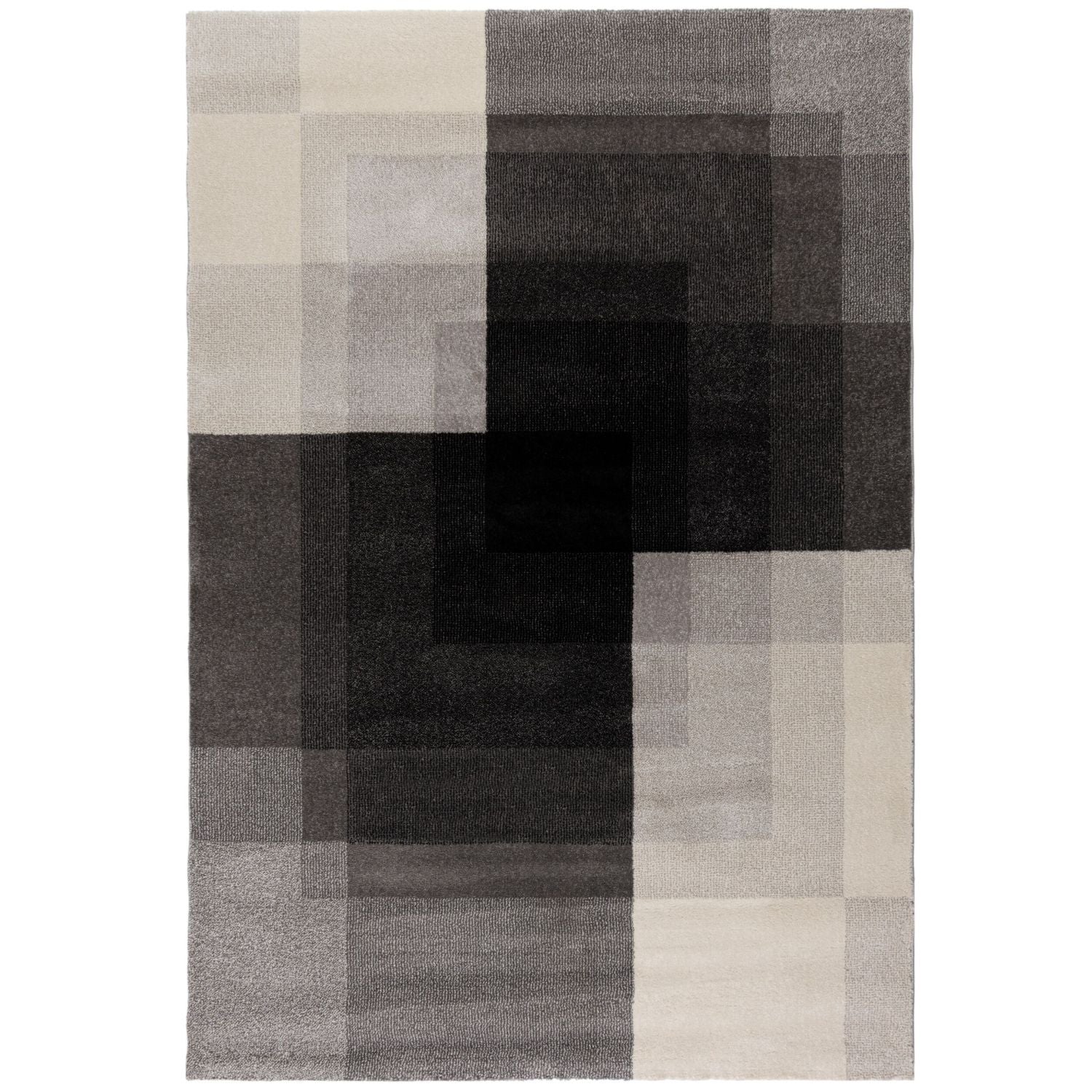 Grijs Tapijt Laagpolig Vloerkleed Omid Squares