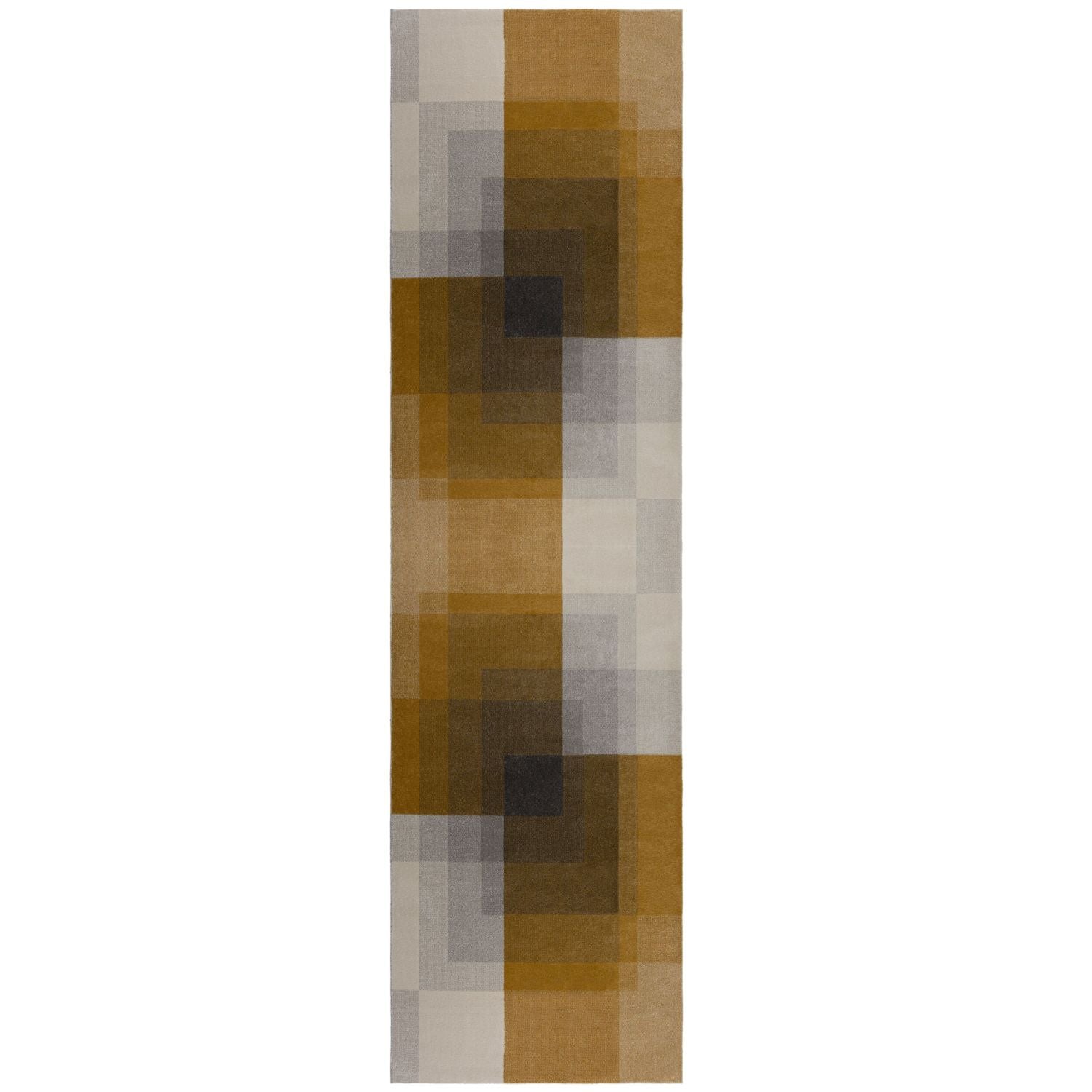 Oker Geel Tapijt Laagpolig Vloerkleed Omid Squares