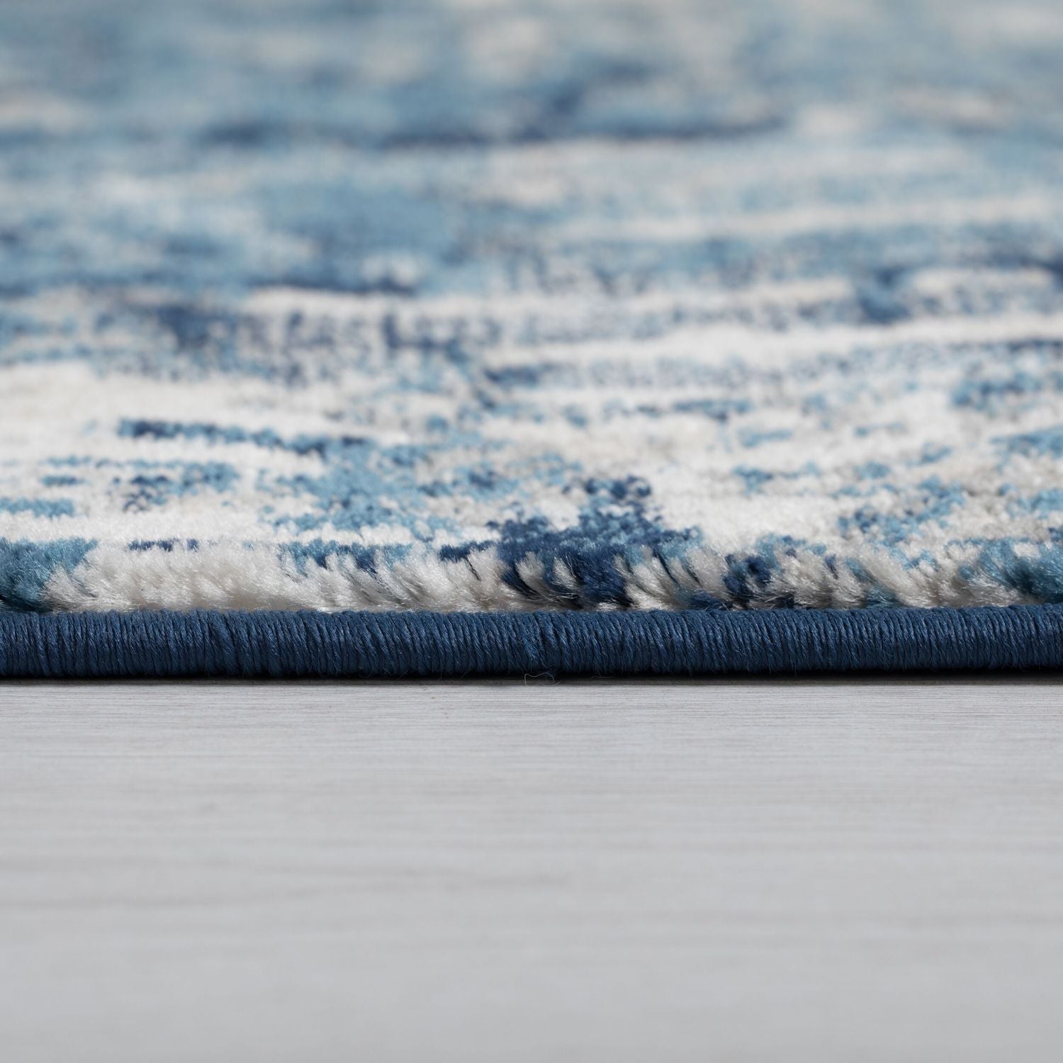 Blauw Tapijt Laagpolig Vloerkleed Omid Feeling Good