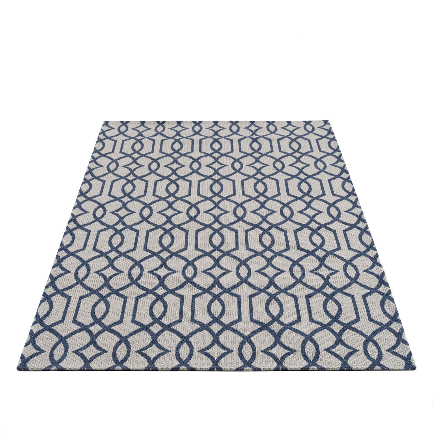 Blauw Tapijt Vlakgeweven Vloerkleed - Omid Vlakgeweven - Gemakkelijk in onderhoud 3 - Omid Carpets