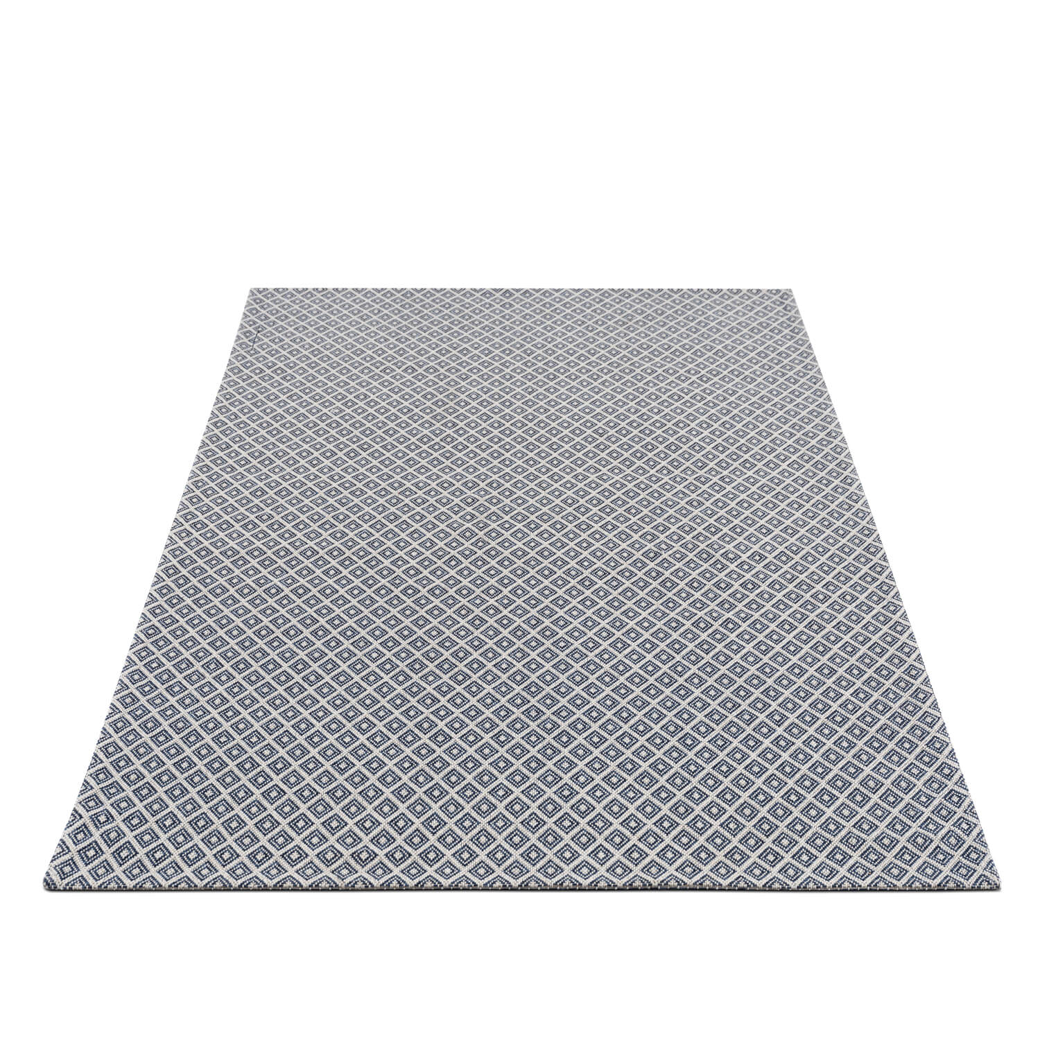 Blauw Tapijt Vlakgeweven Vloerkleed - Omid Vlakgeweven - Gemakkelijk in onderhoud - Omid Carpets