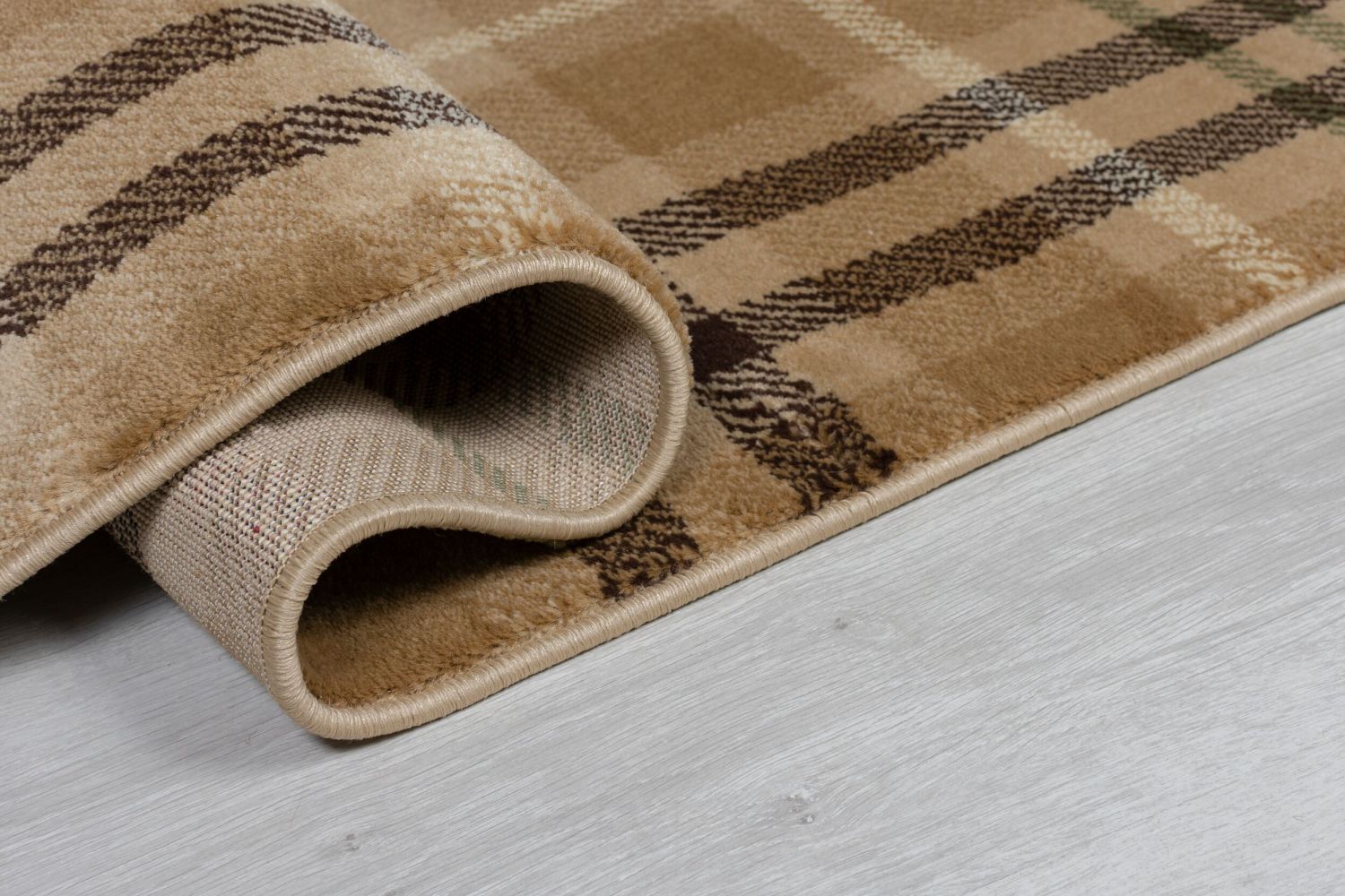 Beige Tapijt Laagpolig Vloerkleed Omid Feeling Good